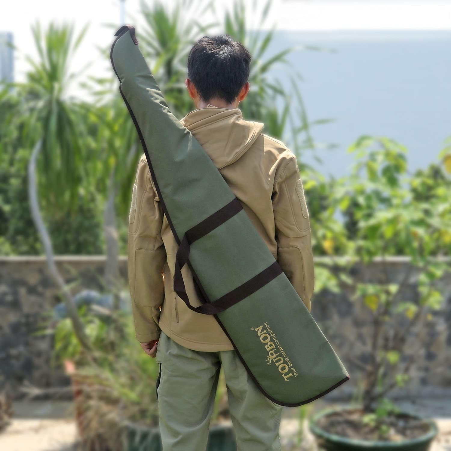 TOURBON Hunting Slip Bag Protection Cover 124cm Green