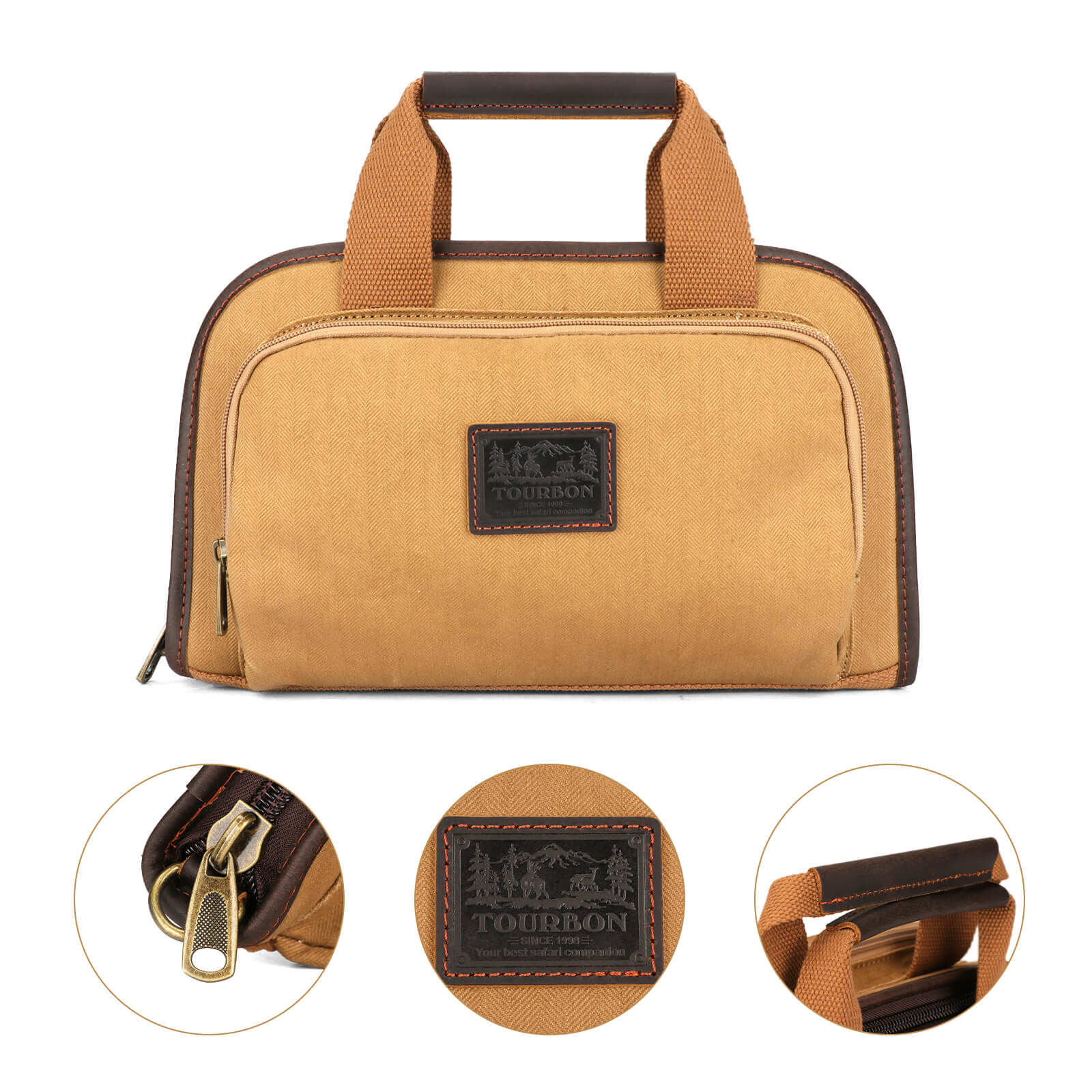 TOURBON Canvas Magazine Pouch