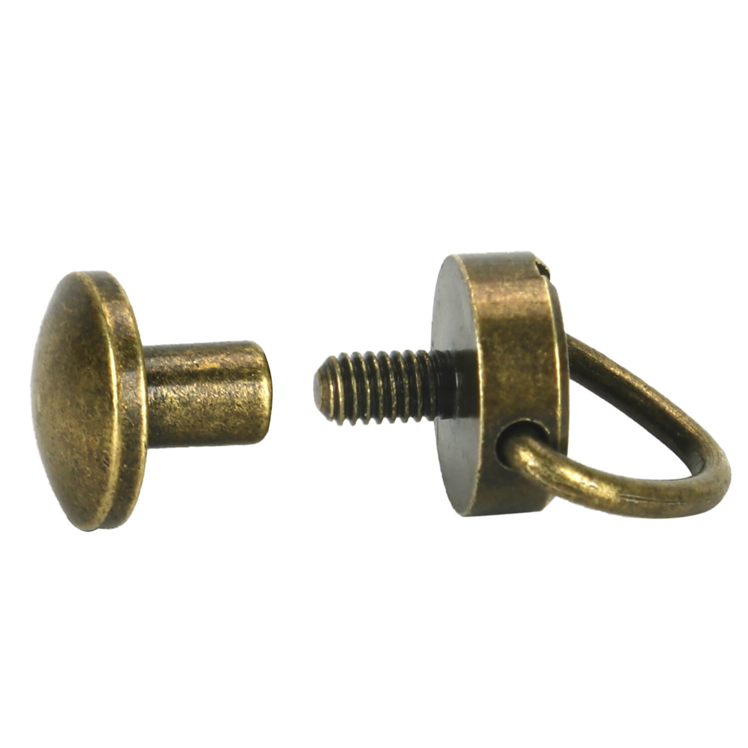 TOURBON 10x6mm Chicago Screws Rivets for DIY Leathercraft (Pack of 4 Sets)