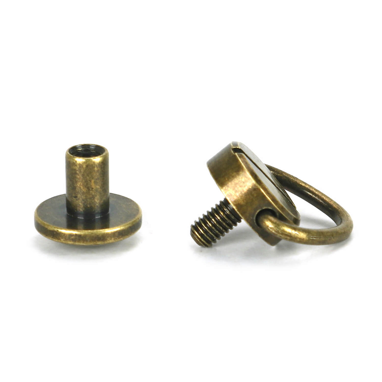 TOURBON 10x6mm Chicago Screws Rivets for DIY Leathercraft (Pack of 4 Sets)