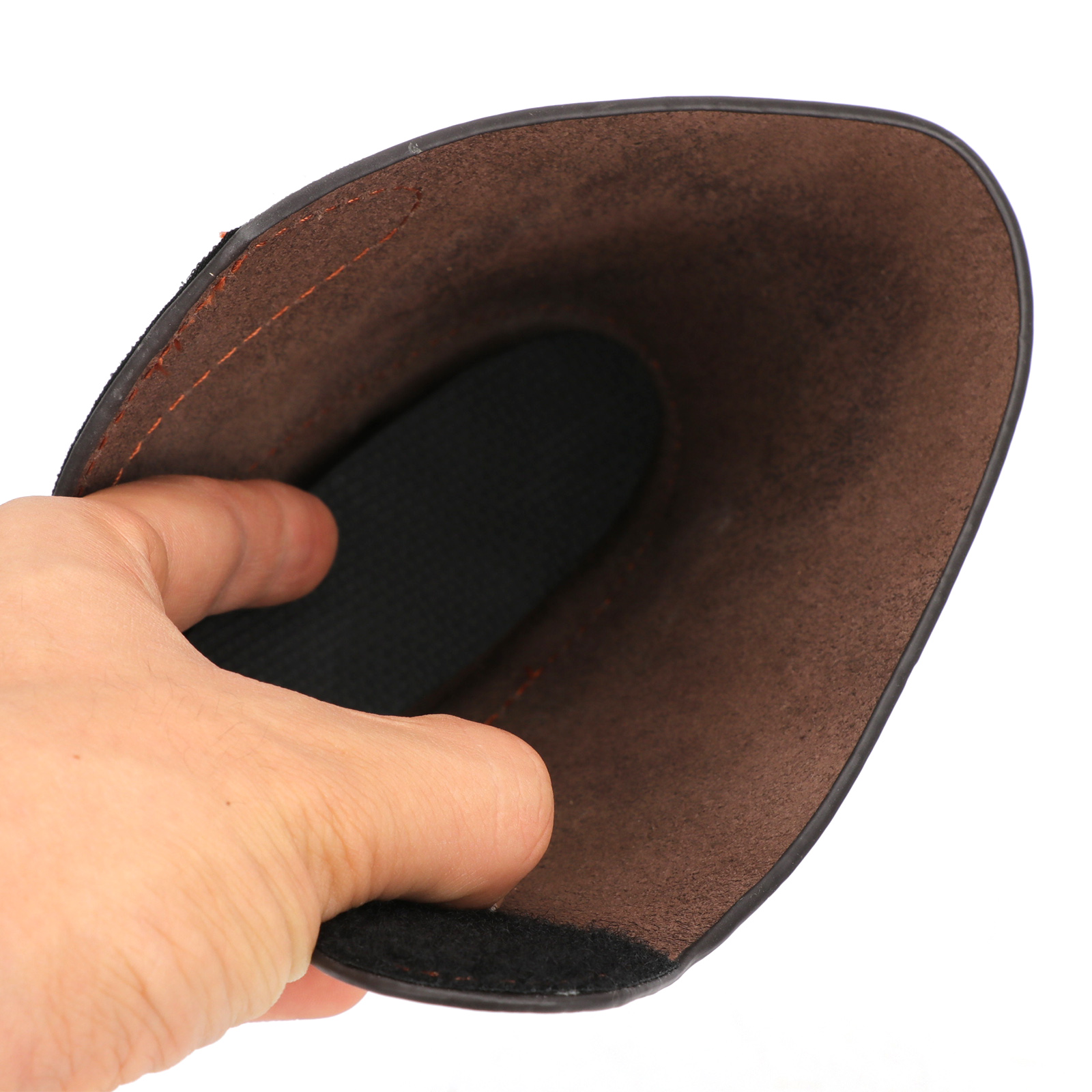 TOURBON Vintage Leather Buttstock Extension Slip On Recoil Pad