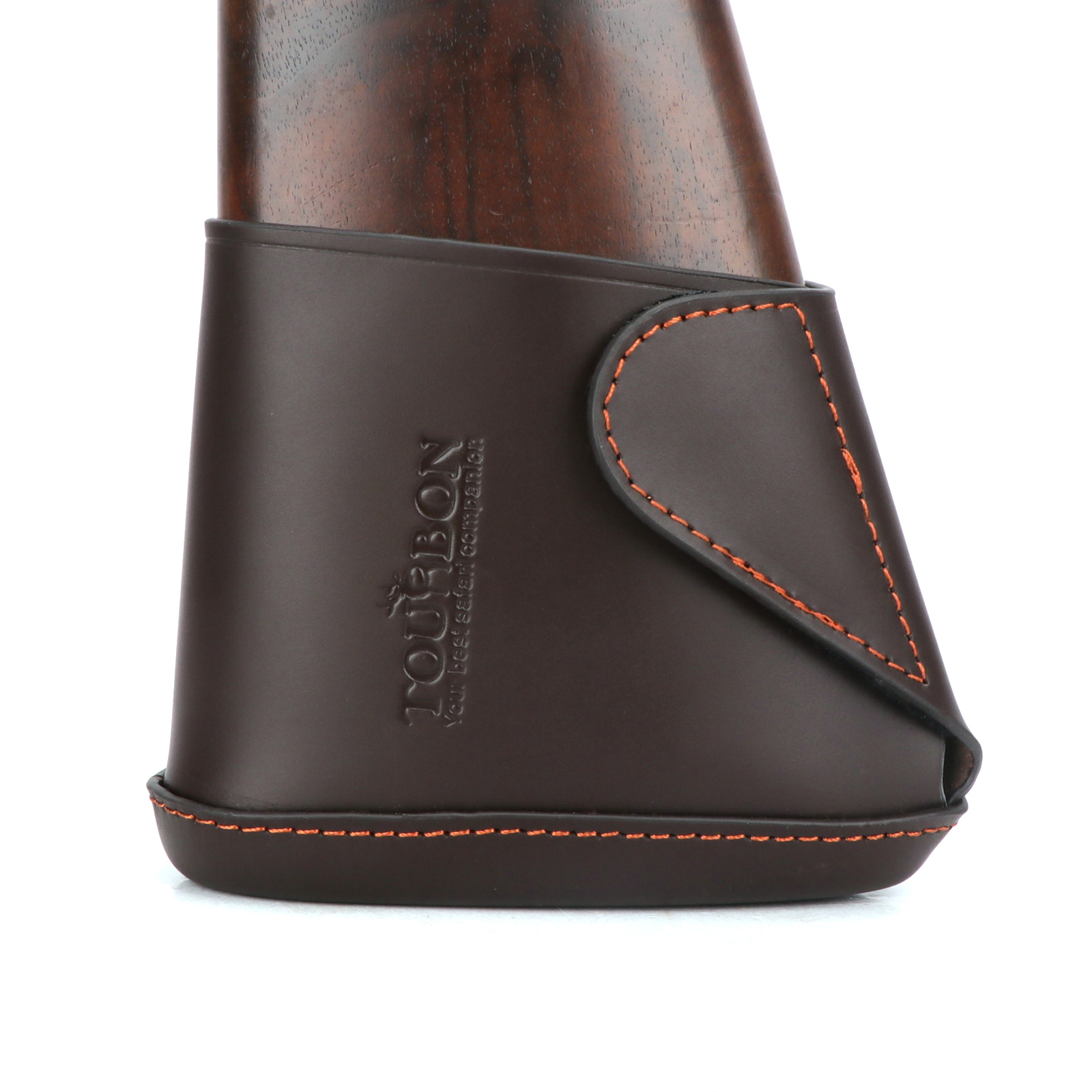 TOURBON Vintage Leather Buttstock Extension Slip On Recoil Pad