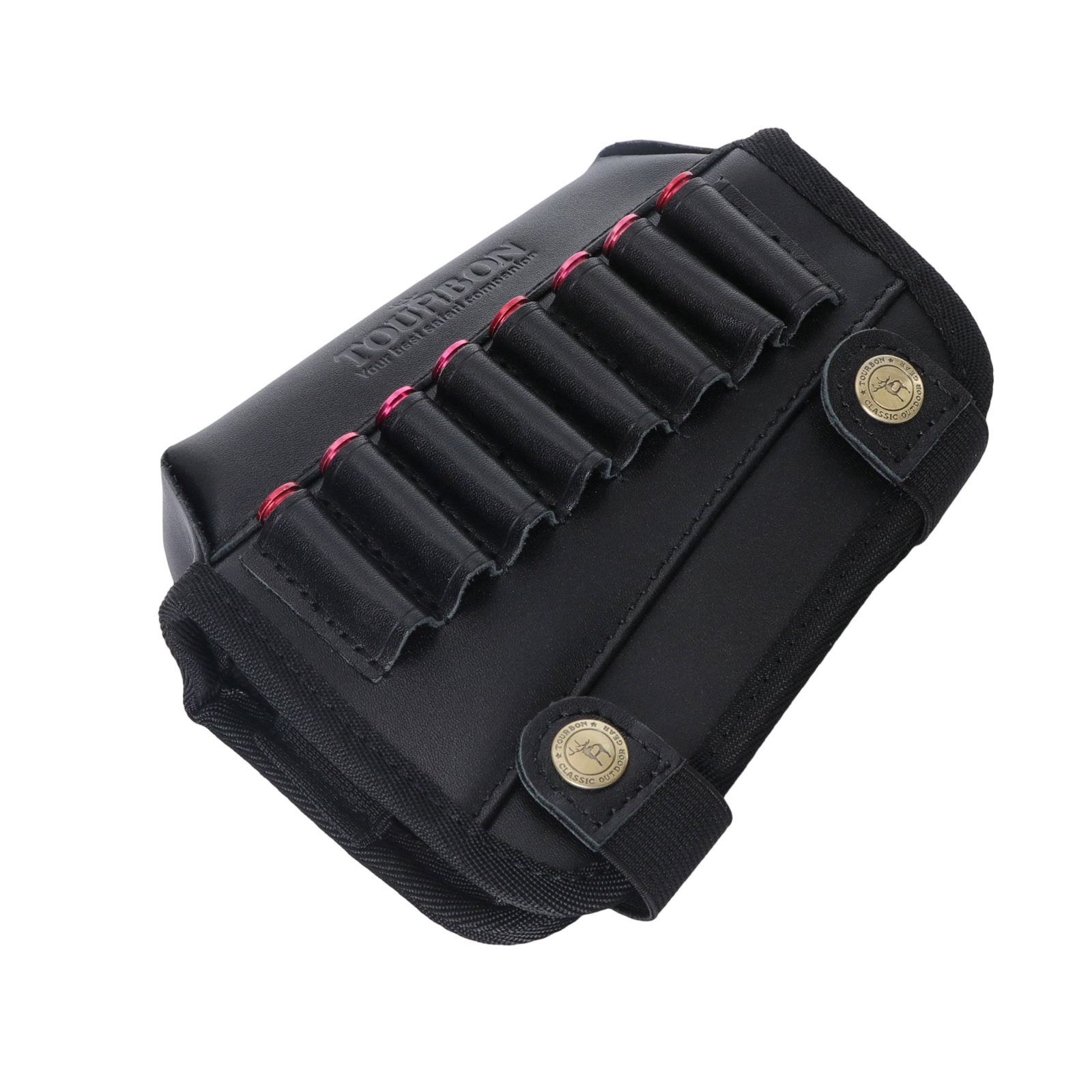 Tourbon Leather Gun Buttstock Cheek Rest Cartridge Holder (Random Color)