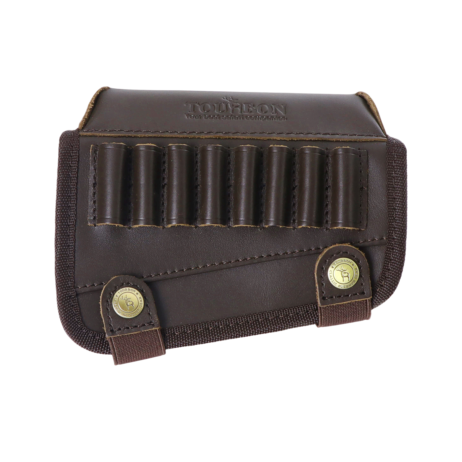 Tourbon Leather Gun Buttstock Cheek Rest Cartridge Holder (Random Color)