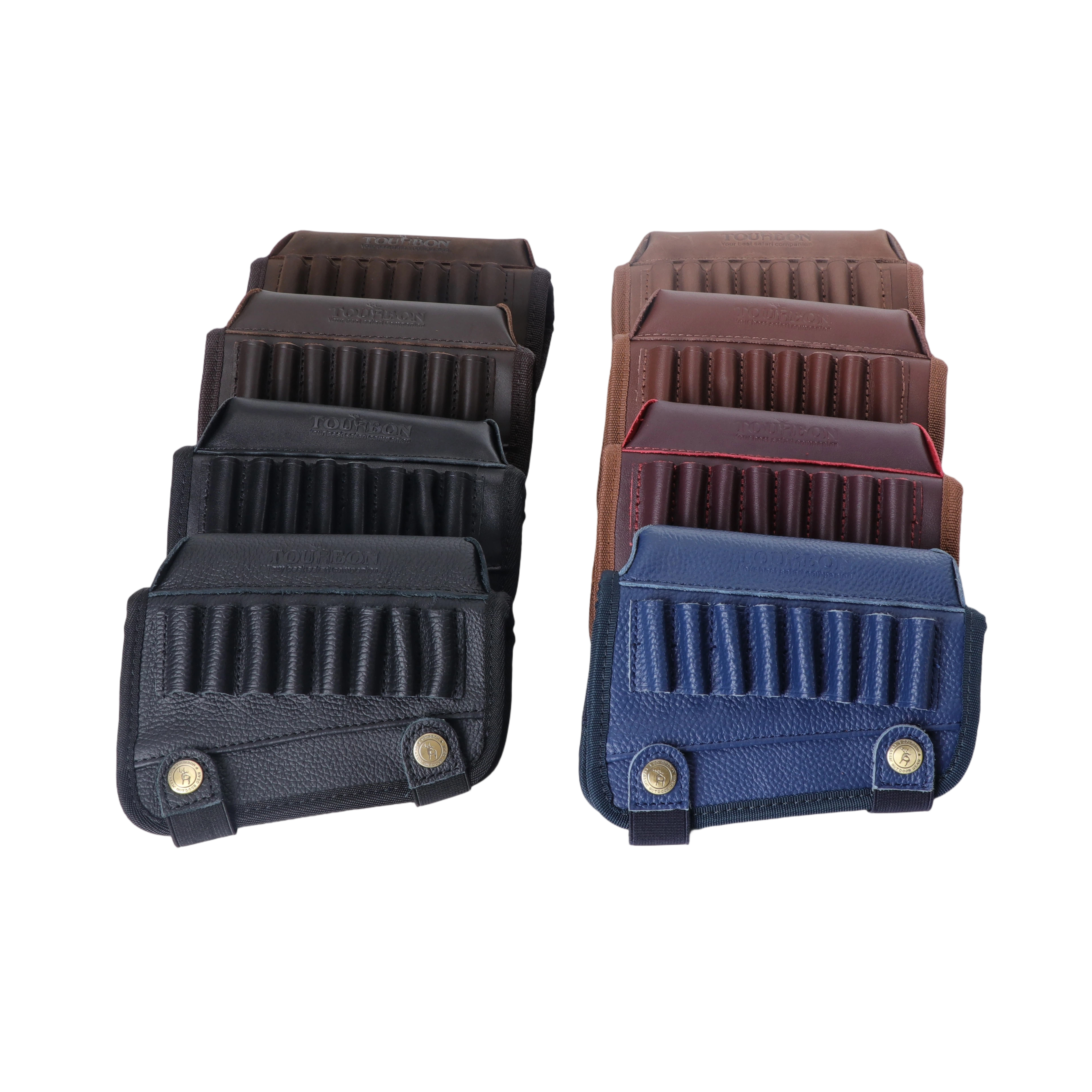 Tourbon Leather Gun Buttstock Cheek Rest Cartridge Holder (Random Color)