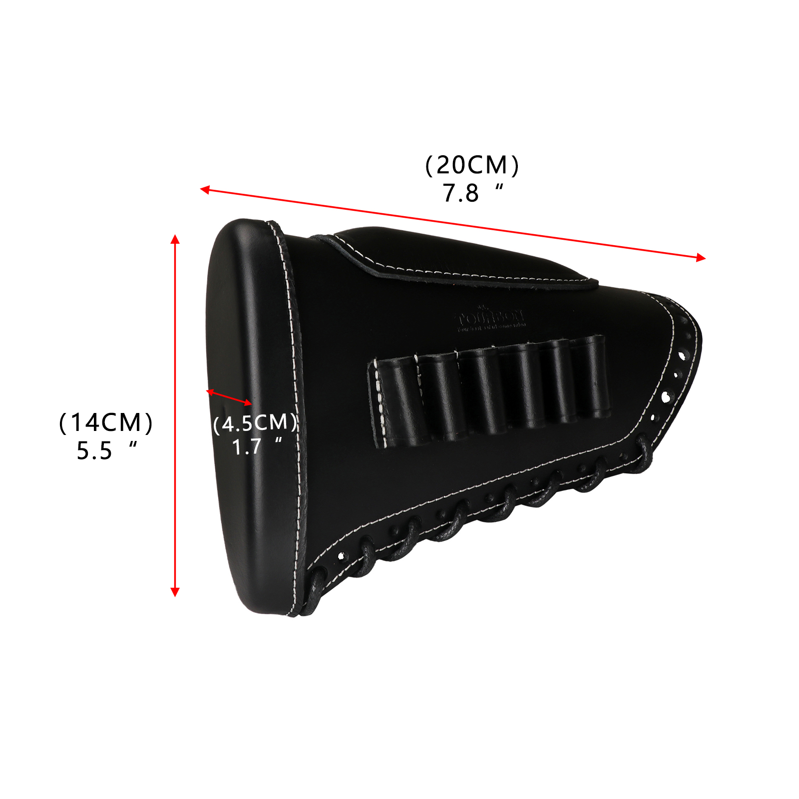 TOURBON Leather Shooting Slip on Recoil Pad