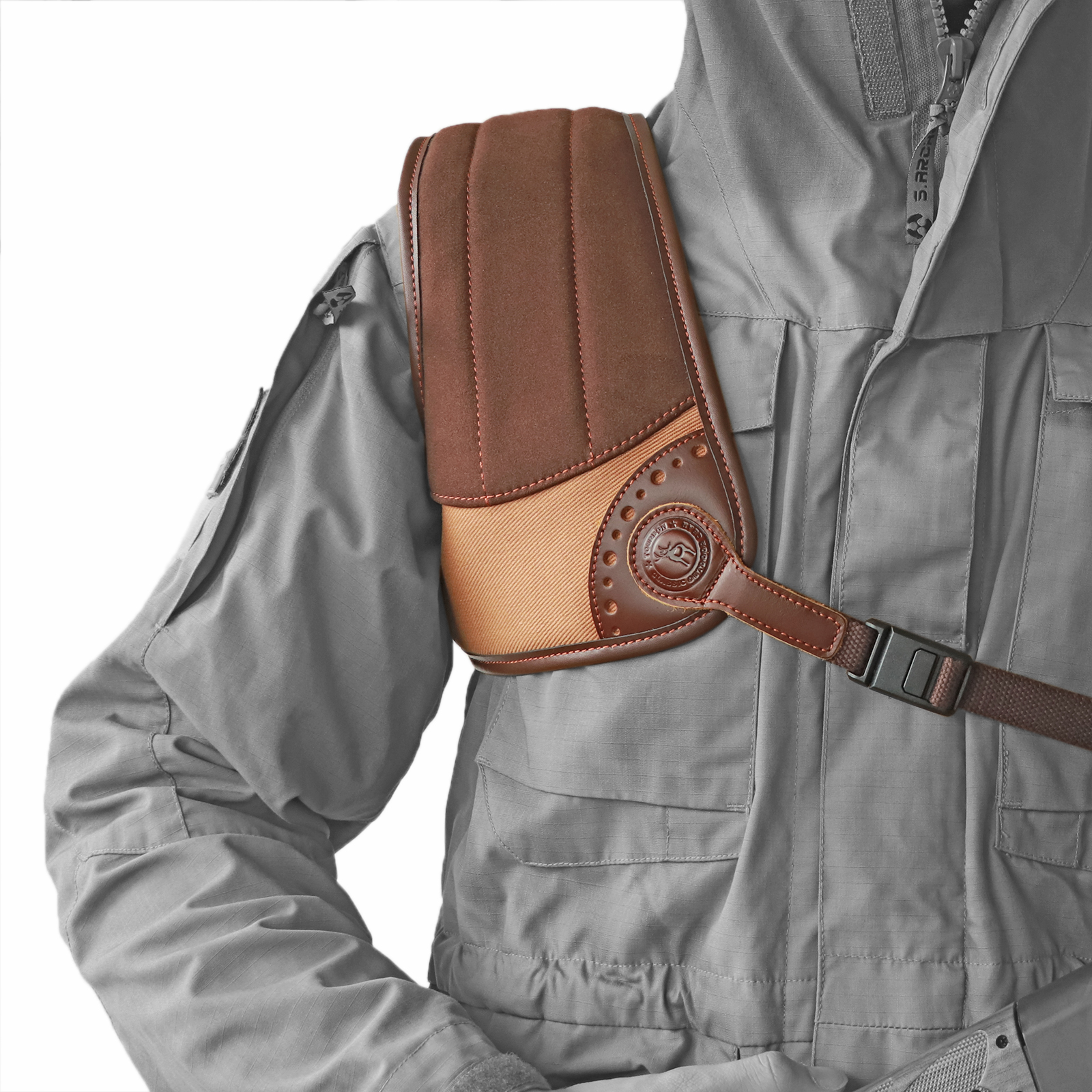 Tourbon Canvas Leather Shoulder Recoil Pad Adjustable For Shooting