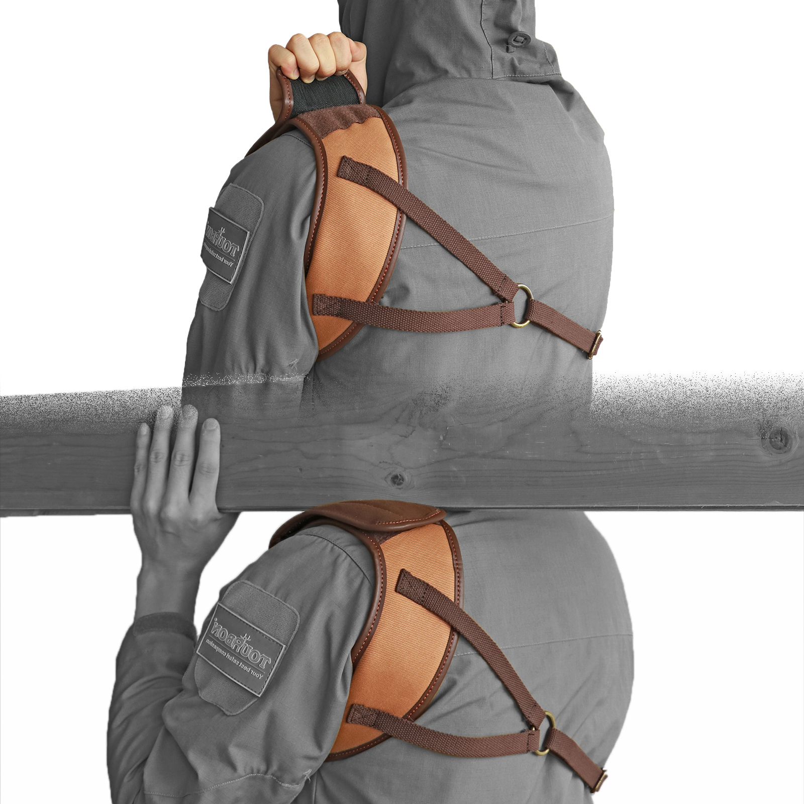 Tourbon Canvas Leather Shoulder Recoil Pad Adjustable For Shooting