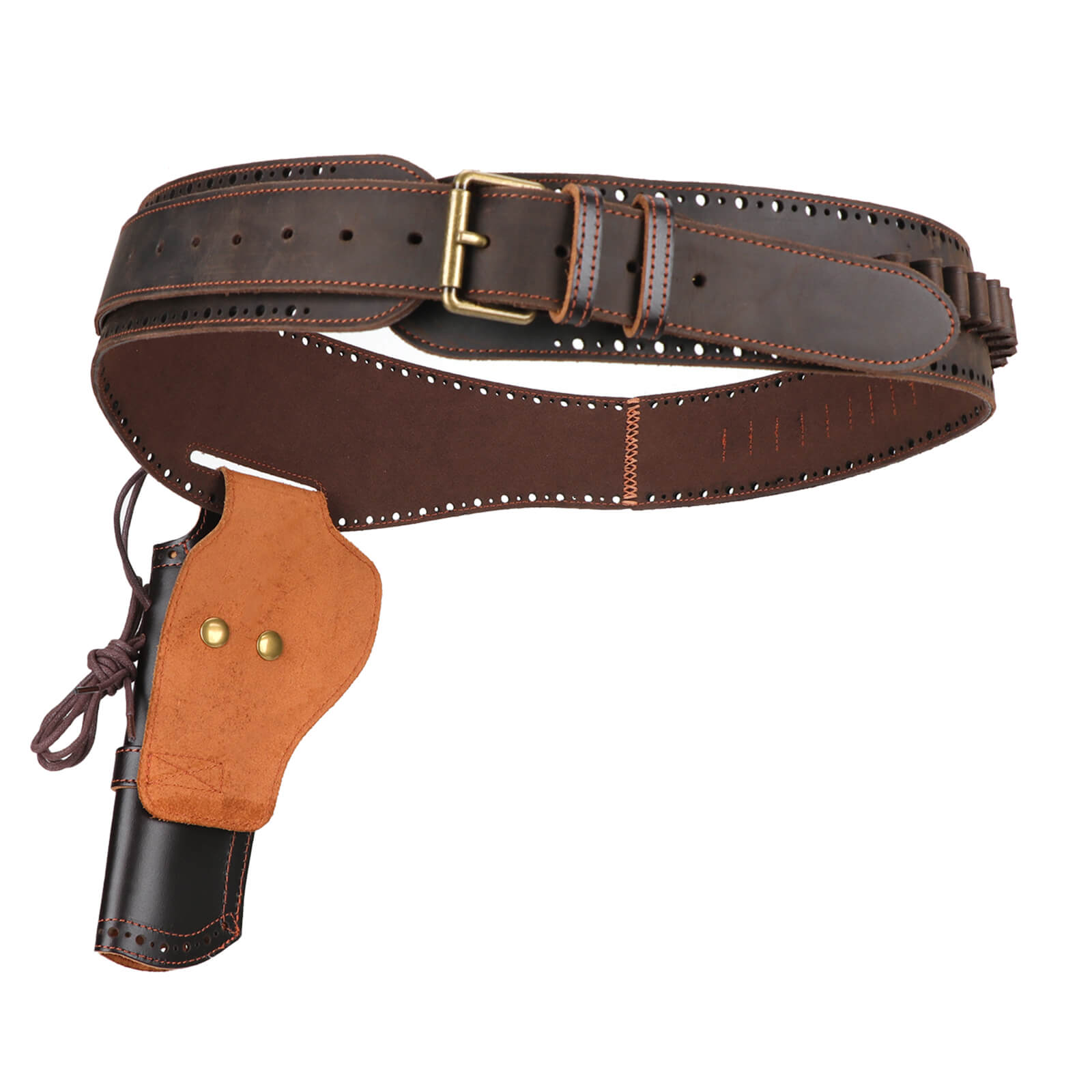TOURBON Leather Holster Adjustable Shell Belt