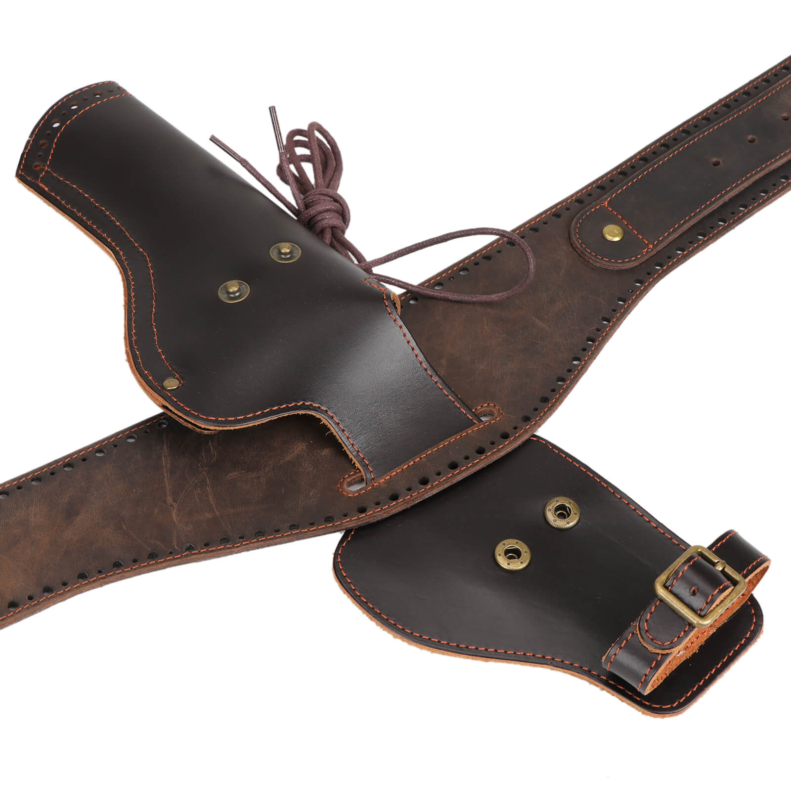 TOURBON Leather Holster Adjustable Shell Belt
