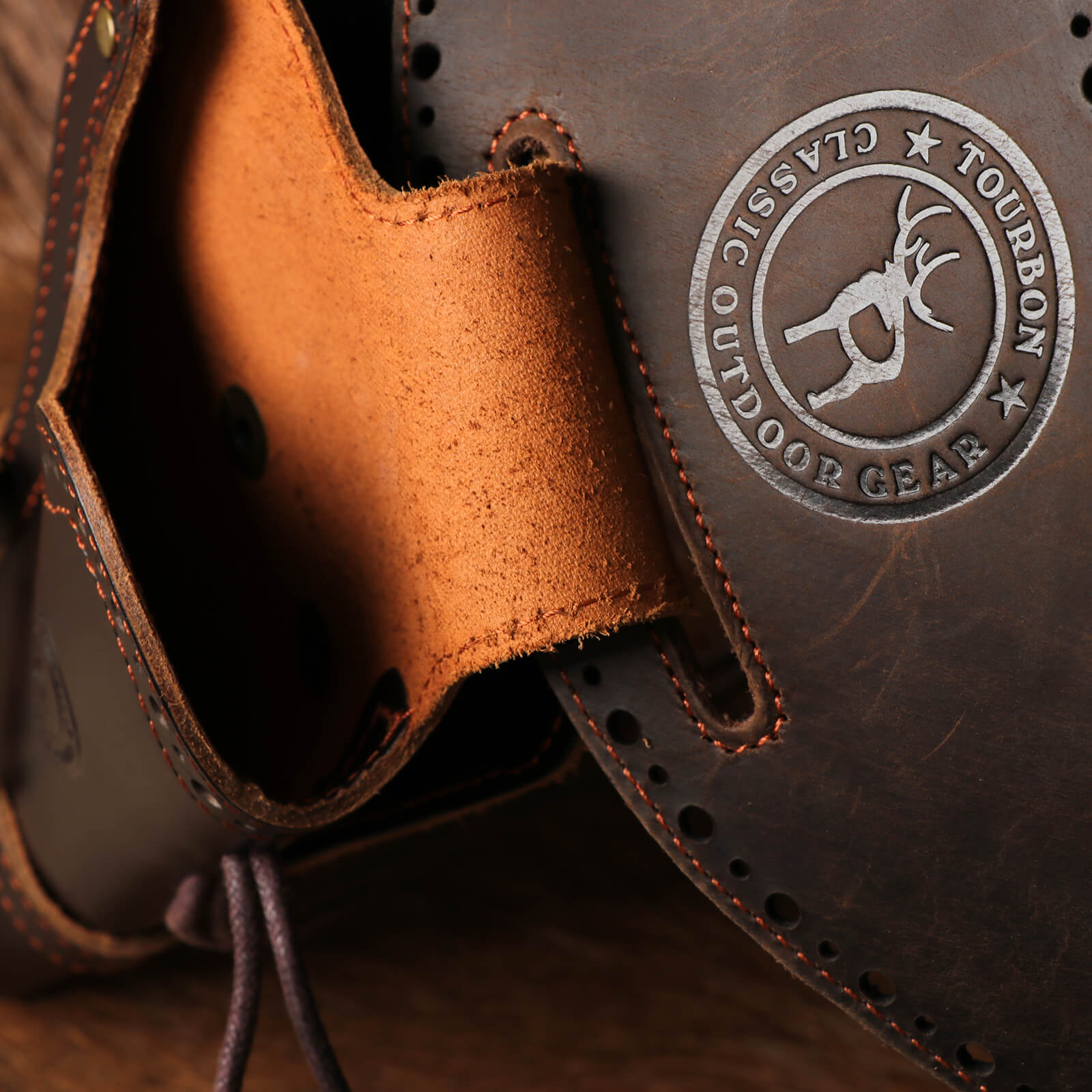 TOURBON Leather Holster Adjustable Shell Belt