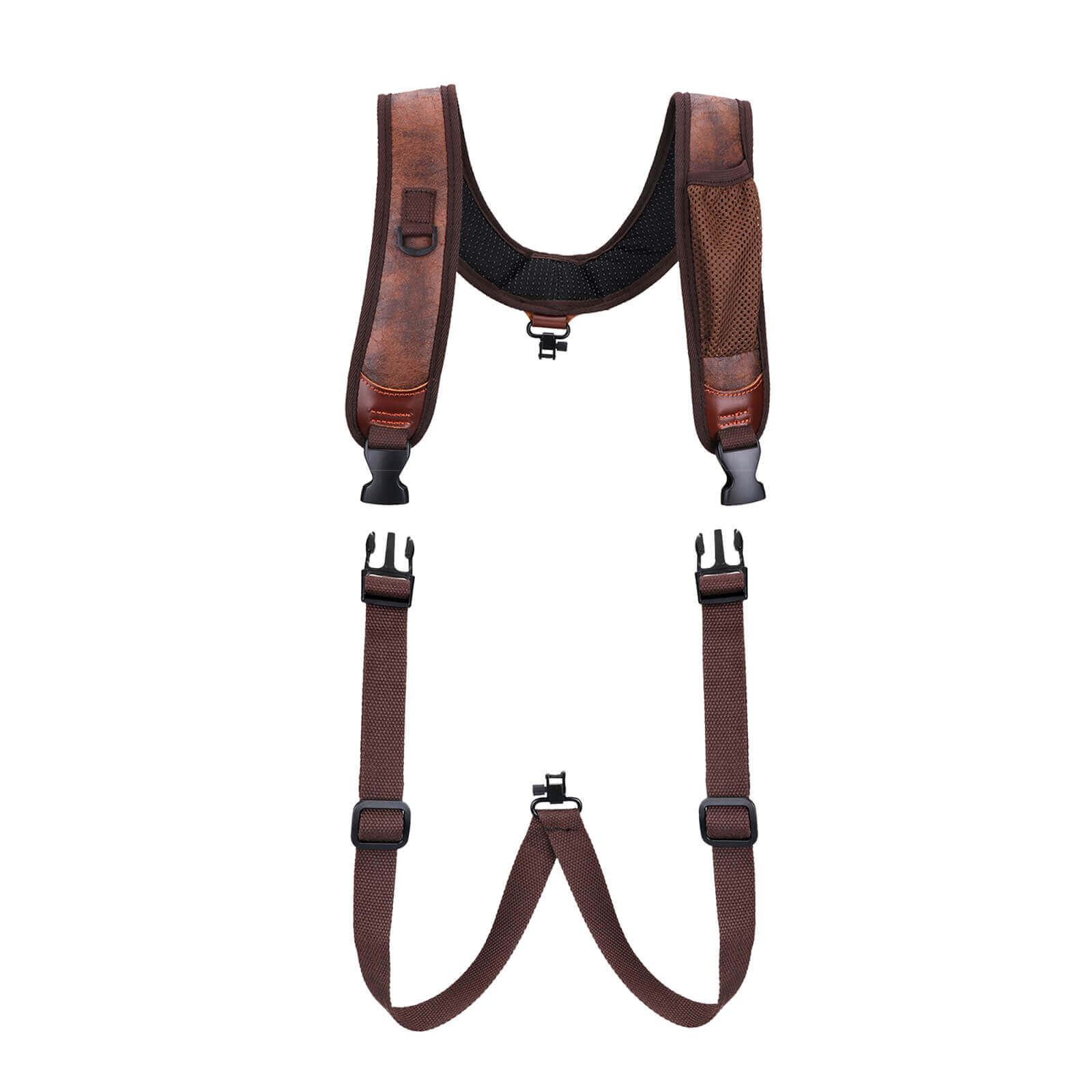 TOURBON PU Leather Double Shoulder Strap with Pocket Knife Pouch