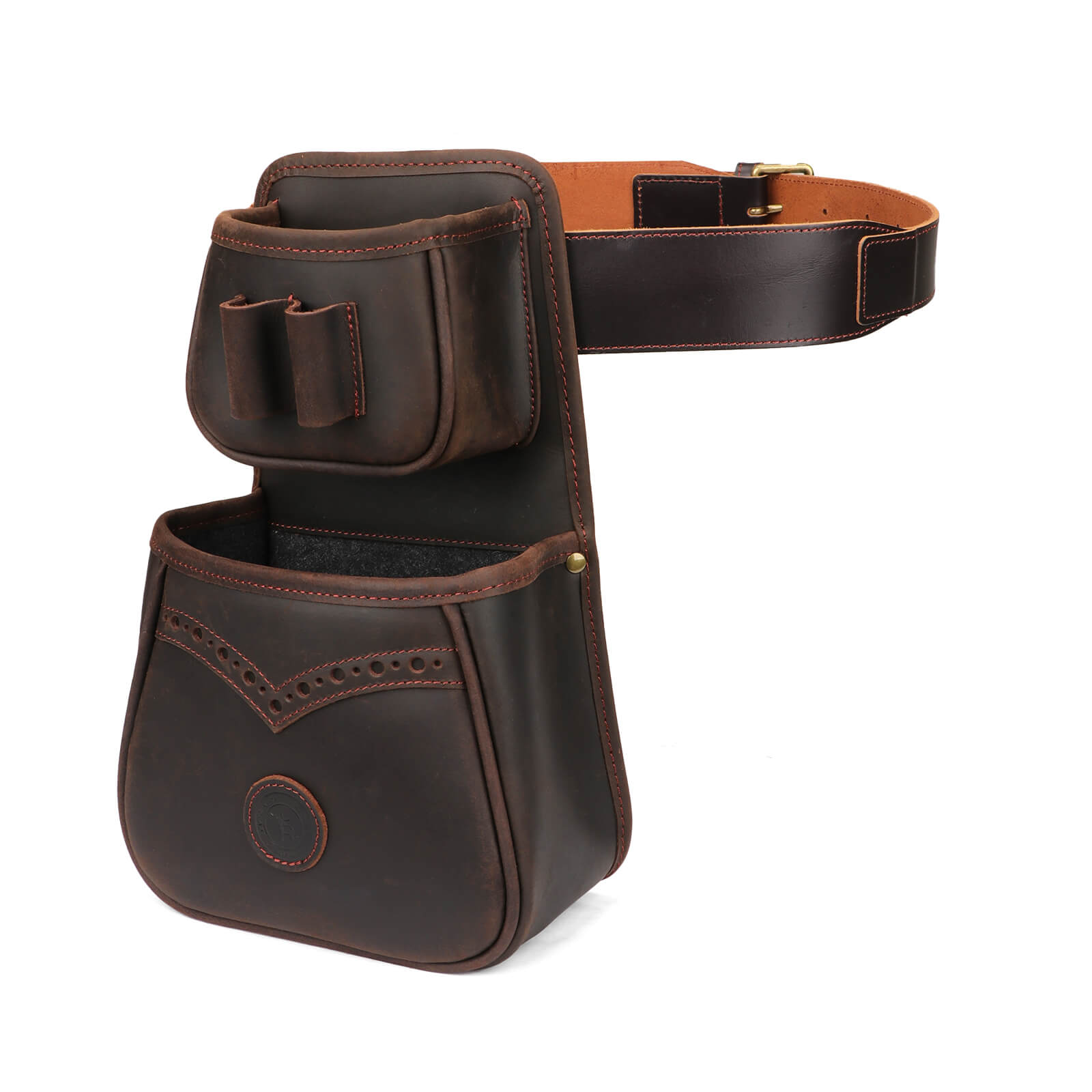 TOURBON Leather Shell Pouch Shooting Bag