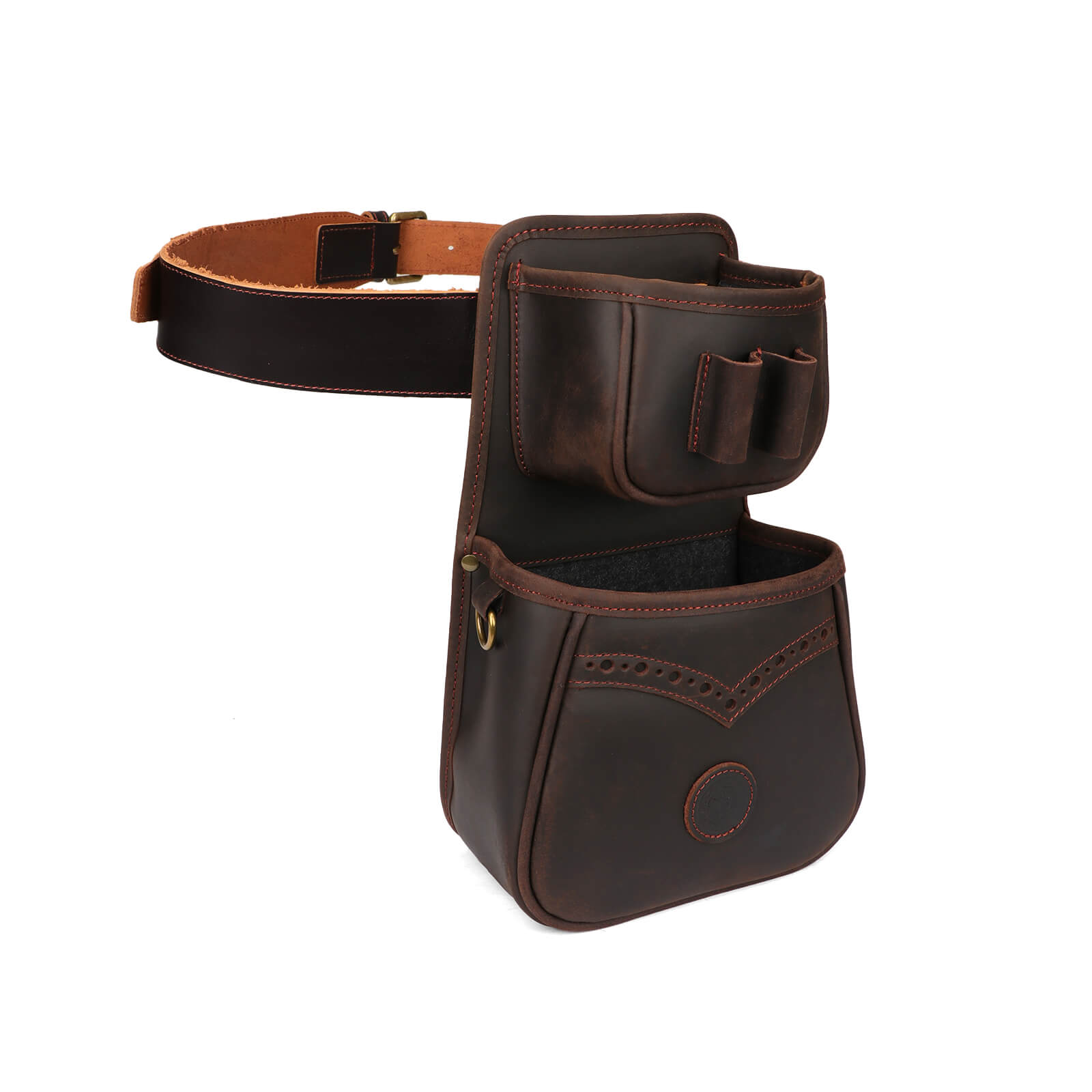TOURBON Leather Shell Pouch Shooting Bag