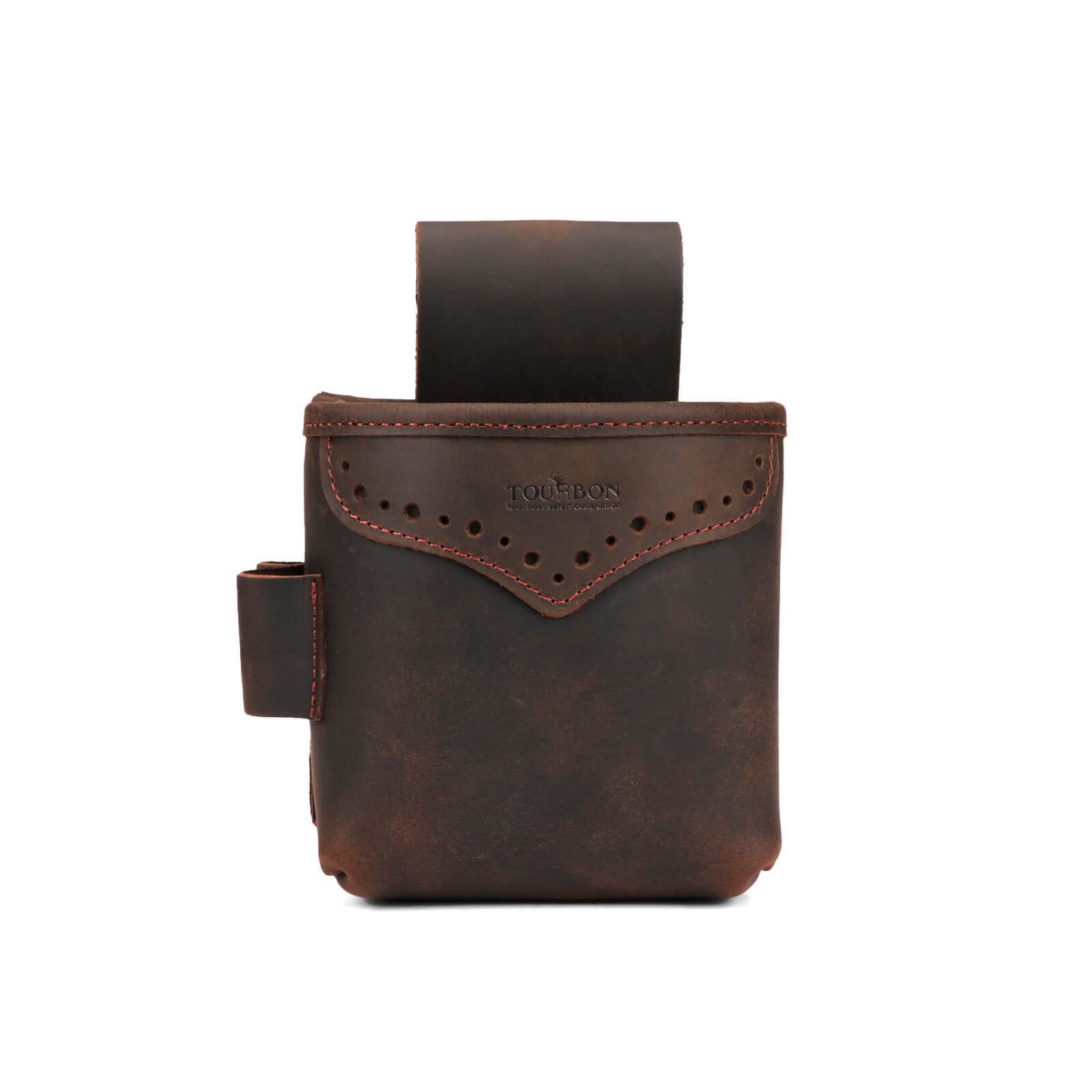 TOURBON Leather Shell Holder Clay Trap Skeet Shooting Bag