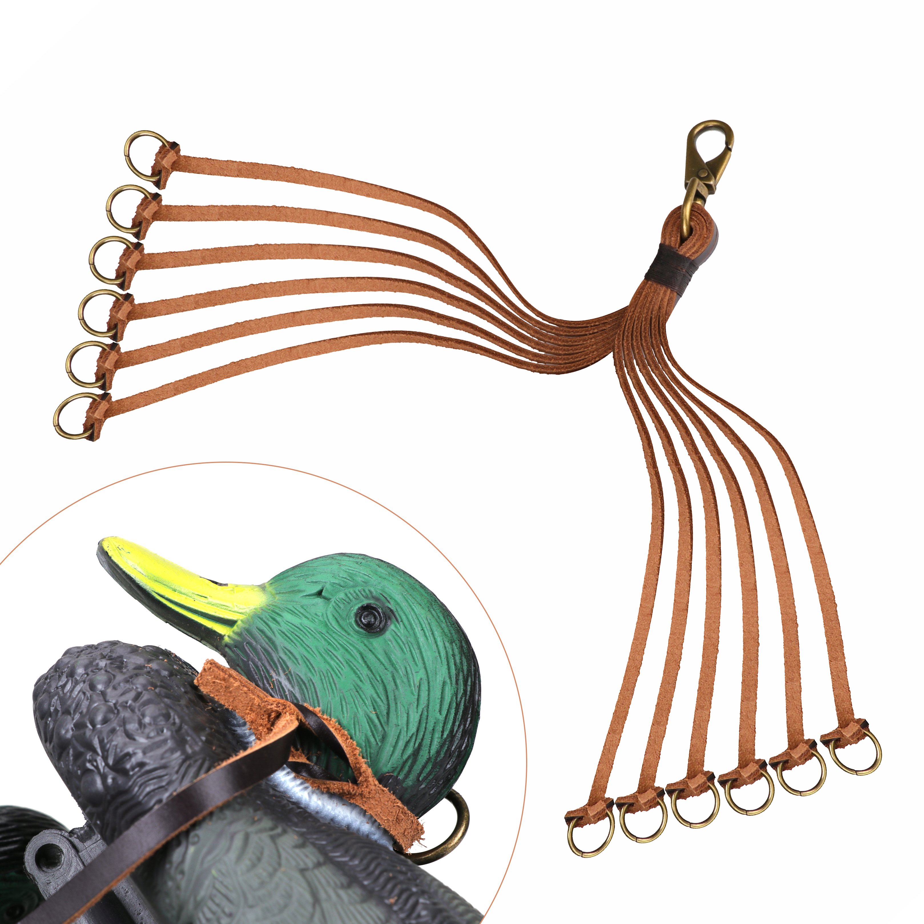 TOURBON Hunting Leather Bird Duck Strap Carrier 12 Loops