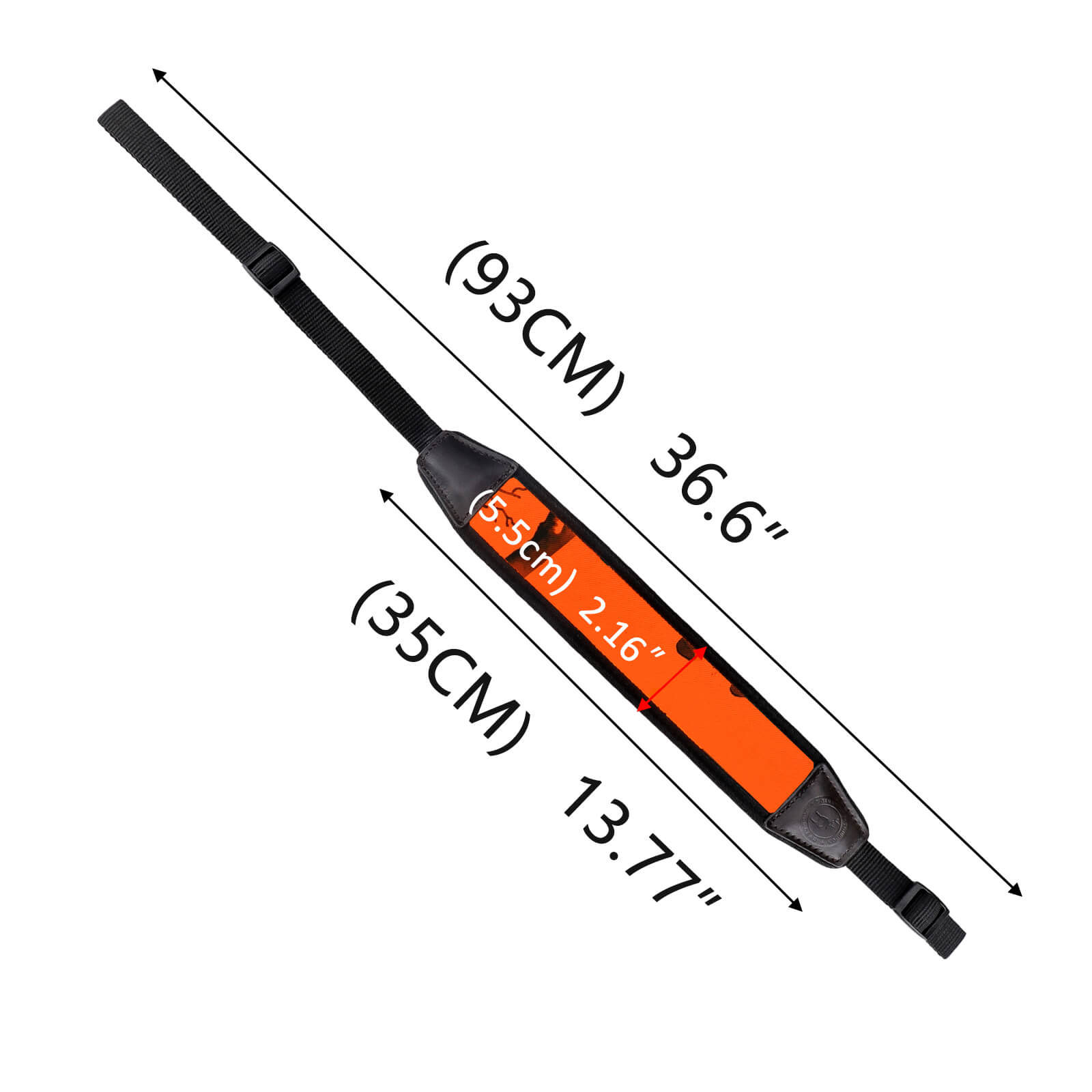 TOURBON Neoprene Hunting Sling Orange Camo