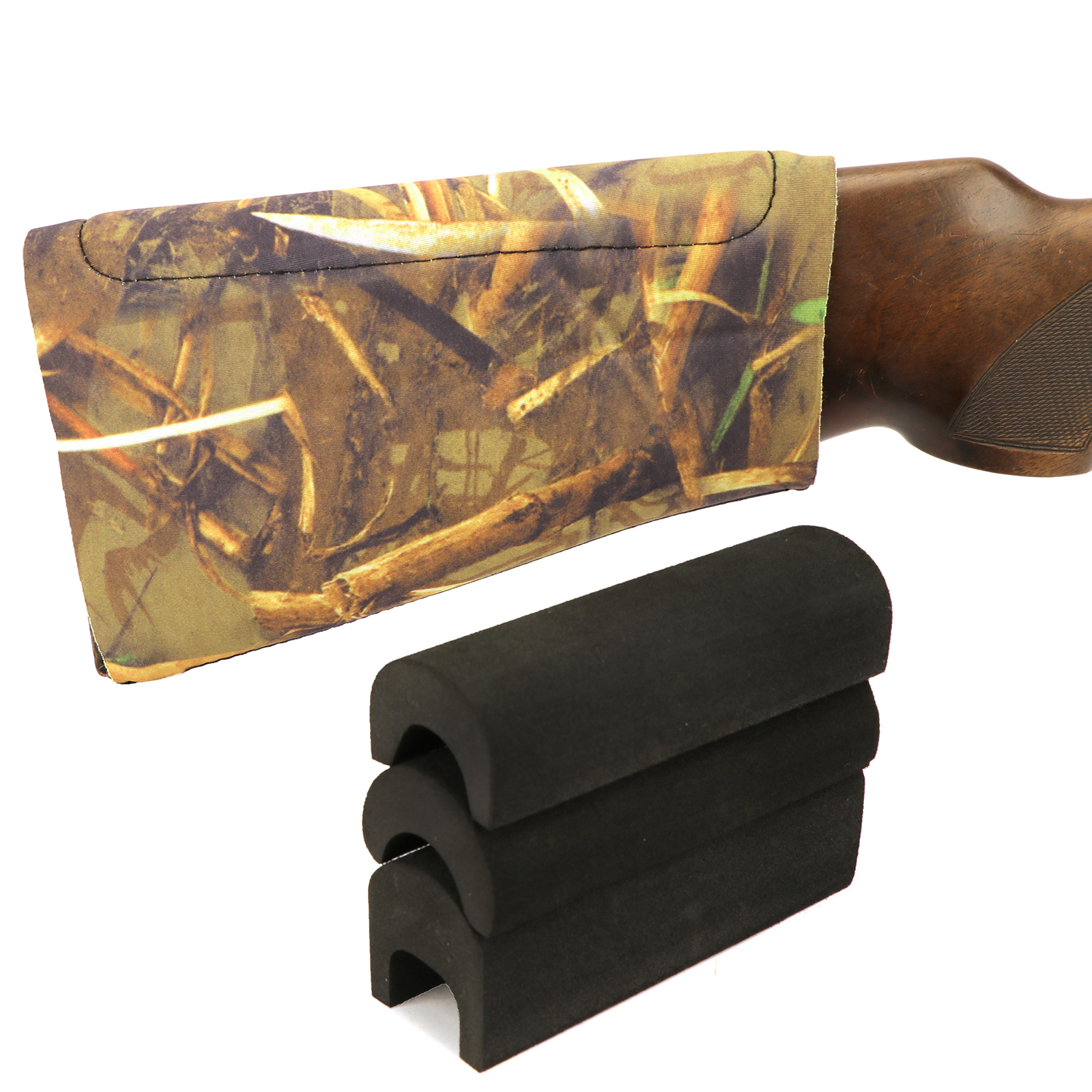 TOURBON Neoprene Adjustable Stock Cheek Rest Pad Comb Raising Kit 