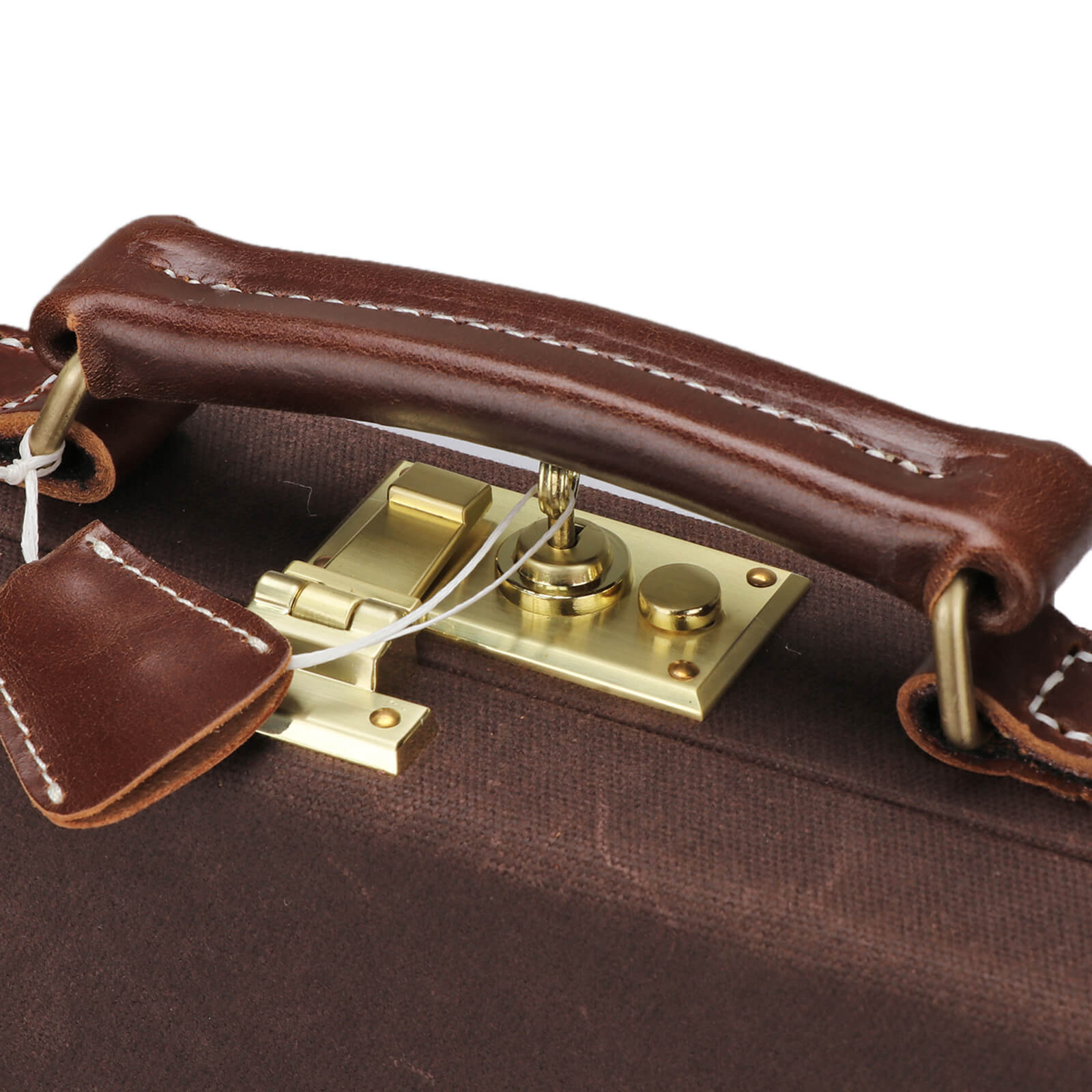 Tourbon Deluxe Waxed Canvas and Leather Hard Case