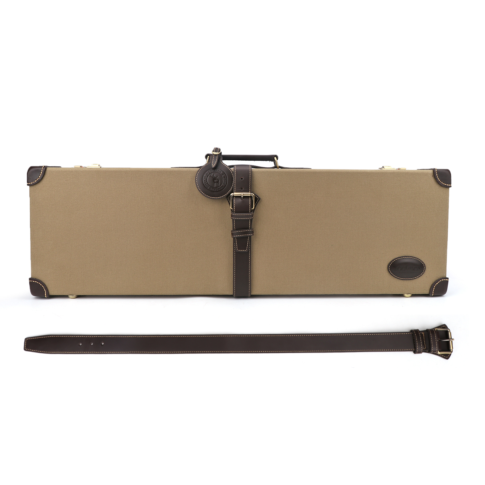 TOURBON Vintage Hard Storage Case with Soild Brass Lock