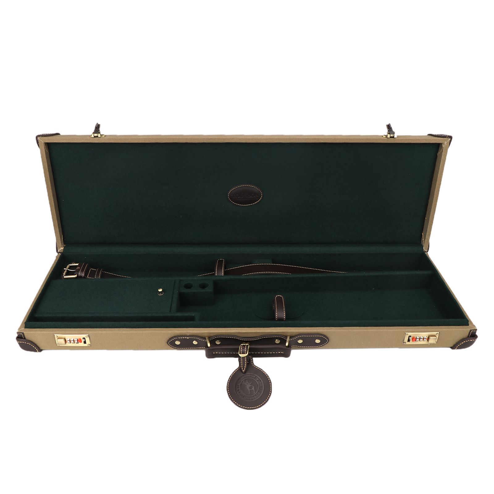 TOURBON Vintage Hard Storage Case with Soild Brass Lock