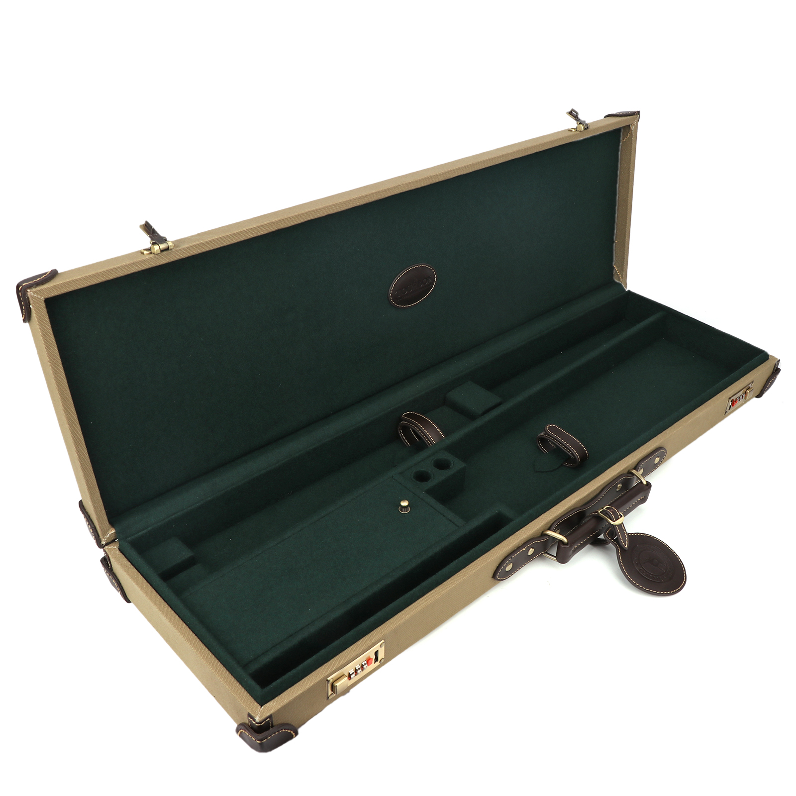 TOURBON Vintage Hard Storage Case with Soild Brass Lock