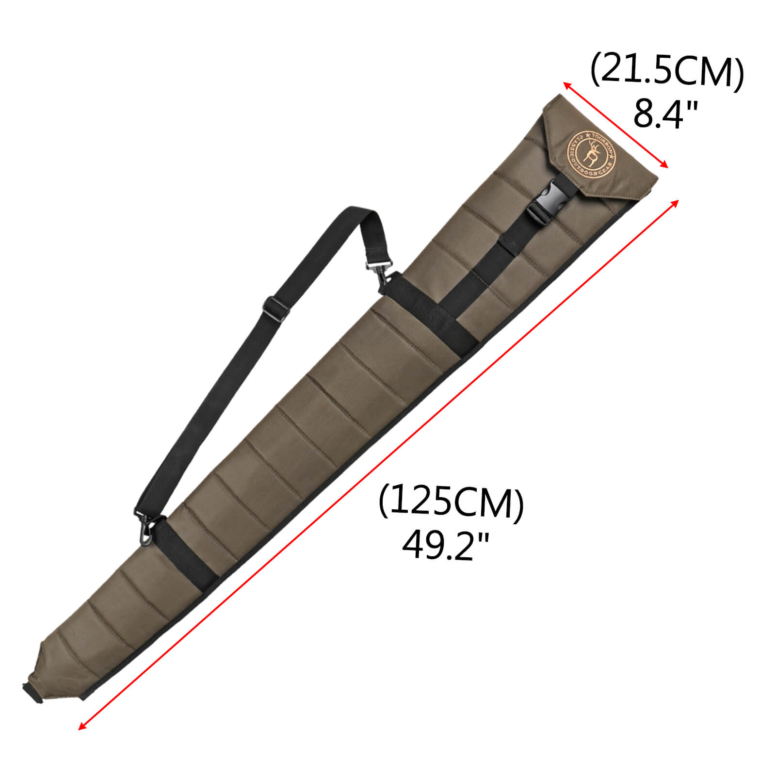 TOURBON Hunting Foldable Carrying Bag Slip 125CM - Green
