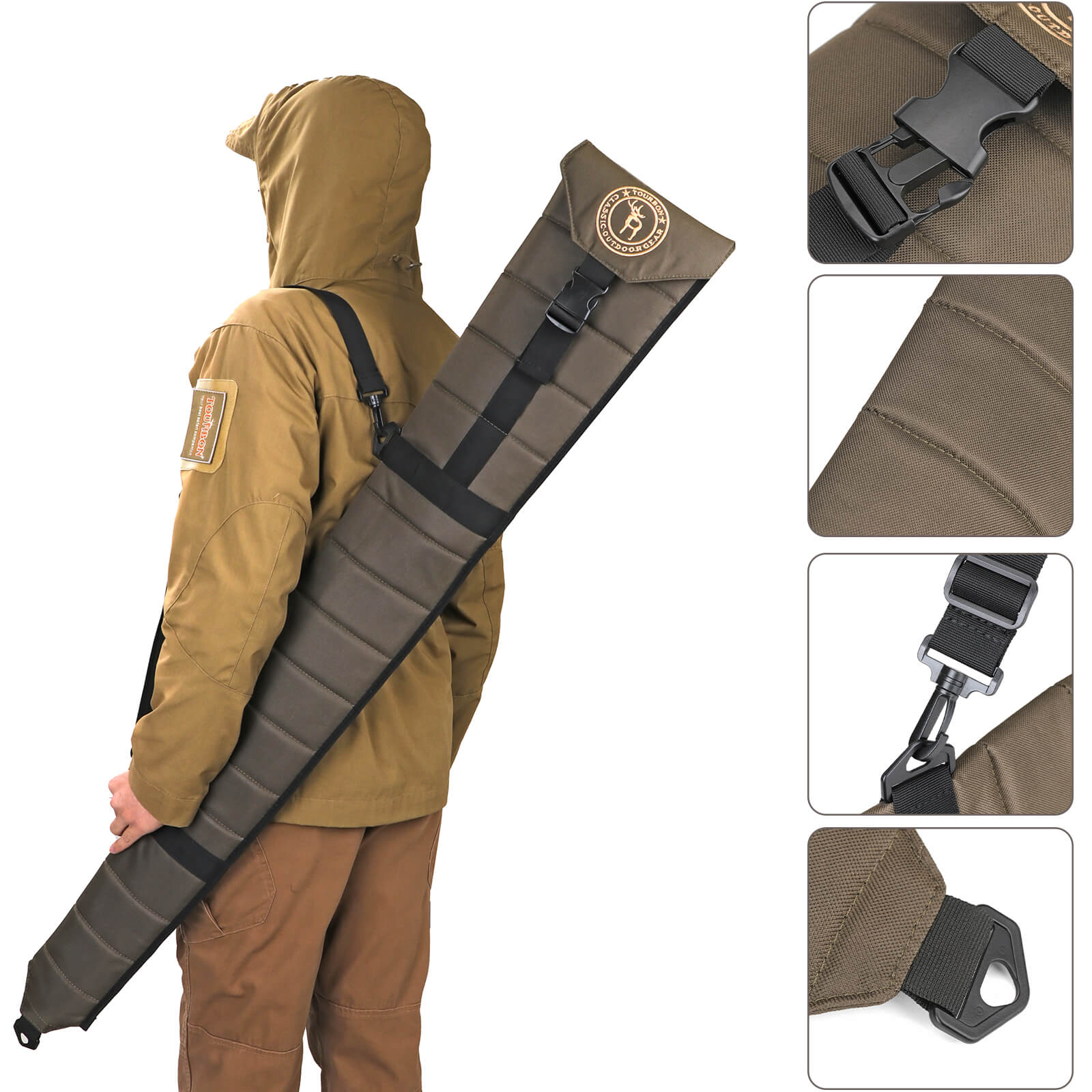 TOURBON Hunting Foldable Carrying Bag Slip 125CM - Green