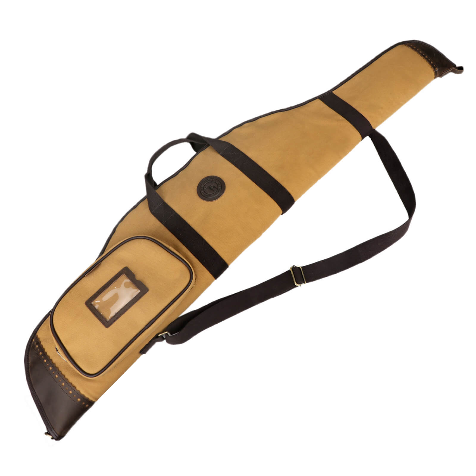 TOURBON Canvas Leather Hunting Bag 46 inch with Pocket