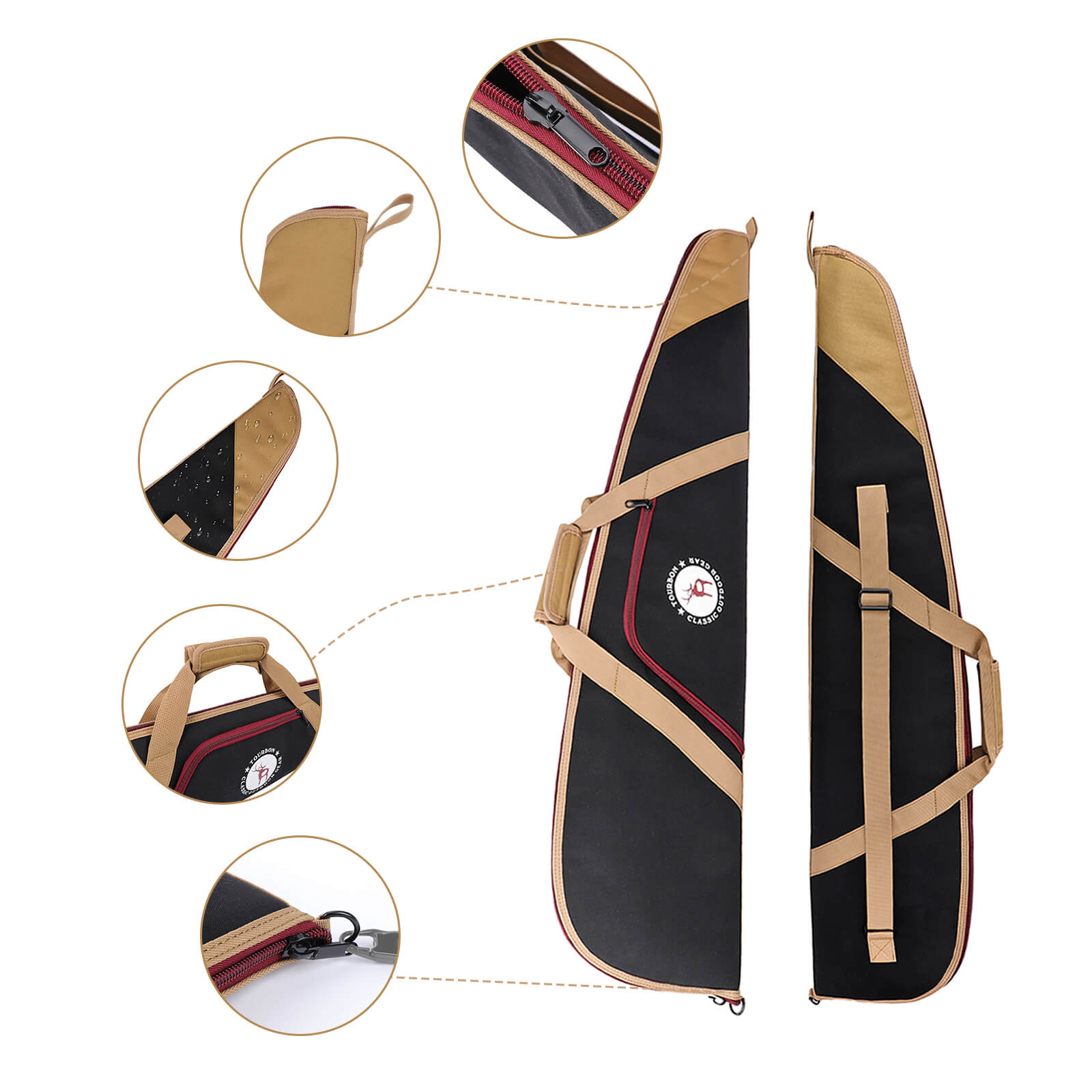 TOURBON Nylon Hutning Case Soft with Pocket Black