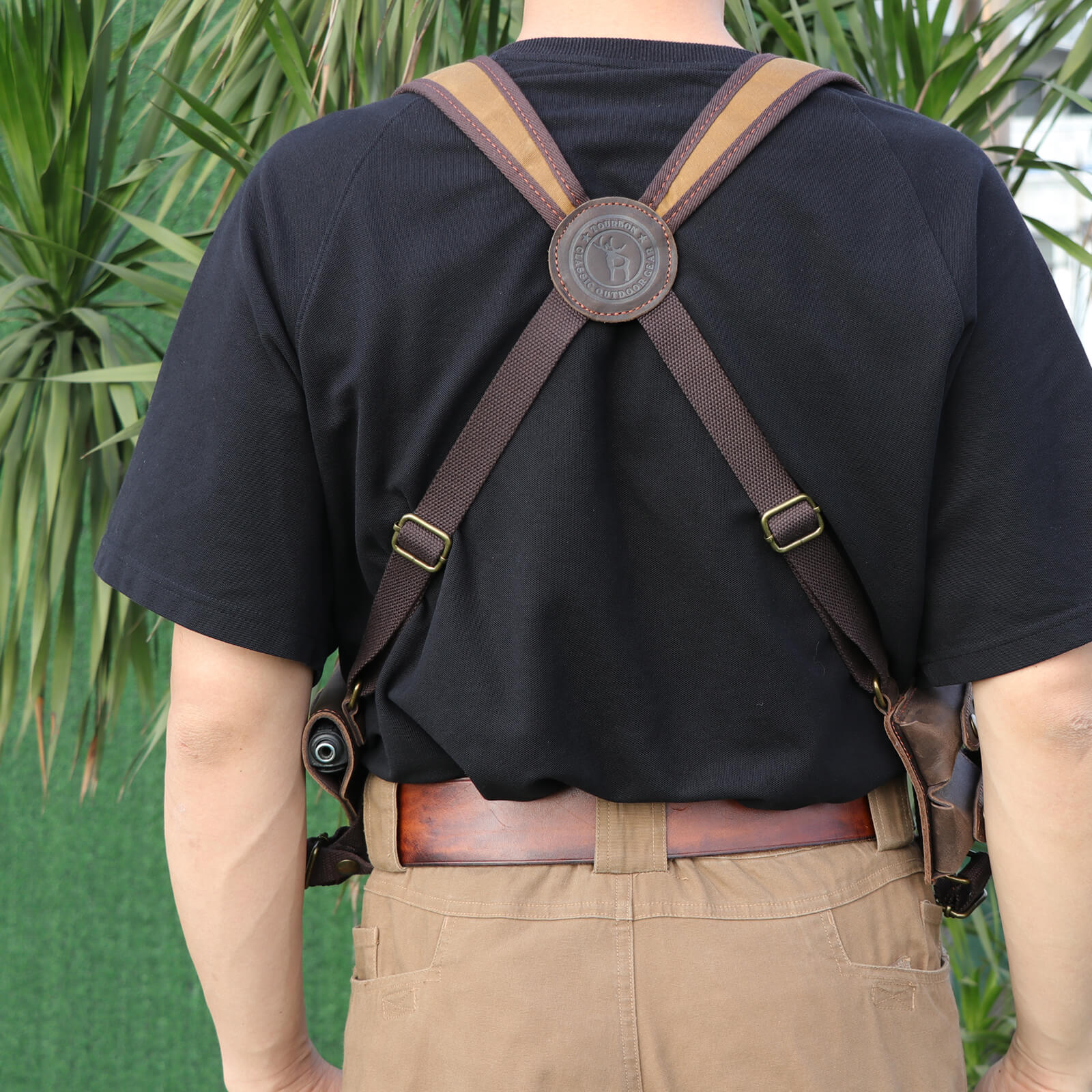 Horizontal Shoulder Holster System Harness-Double Mag Pouch