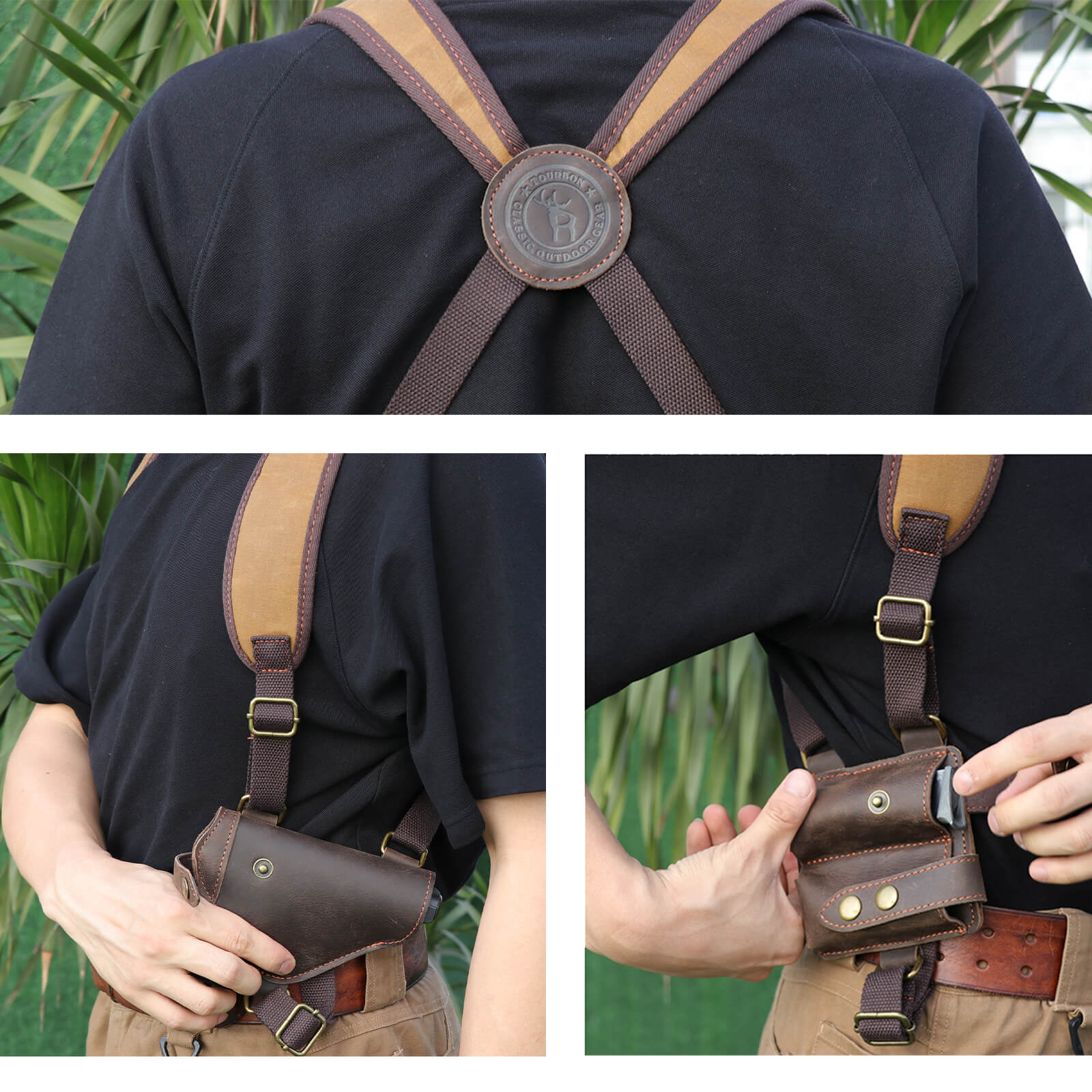canvas and leather holster