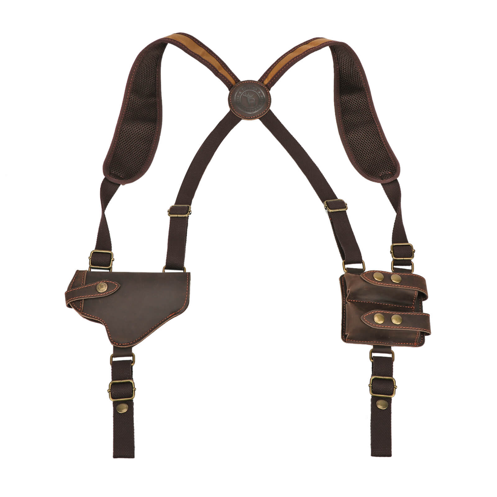 Horizontal Shoulder Holster System Harness-Double Mag Pouch
