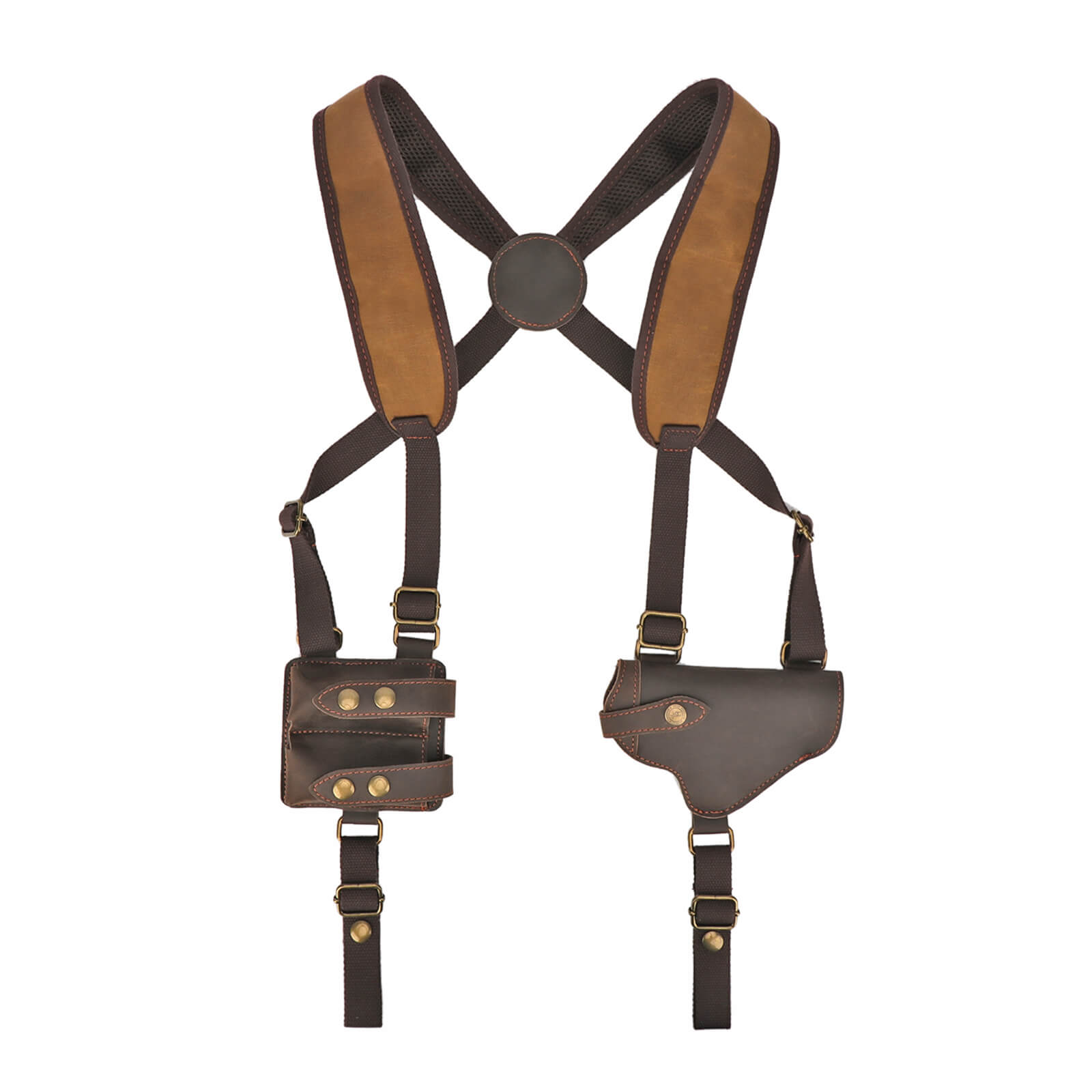 Horizontal Shoulder Holster System Harness-Double Mag Pouch