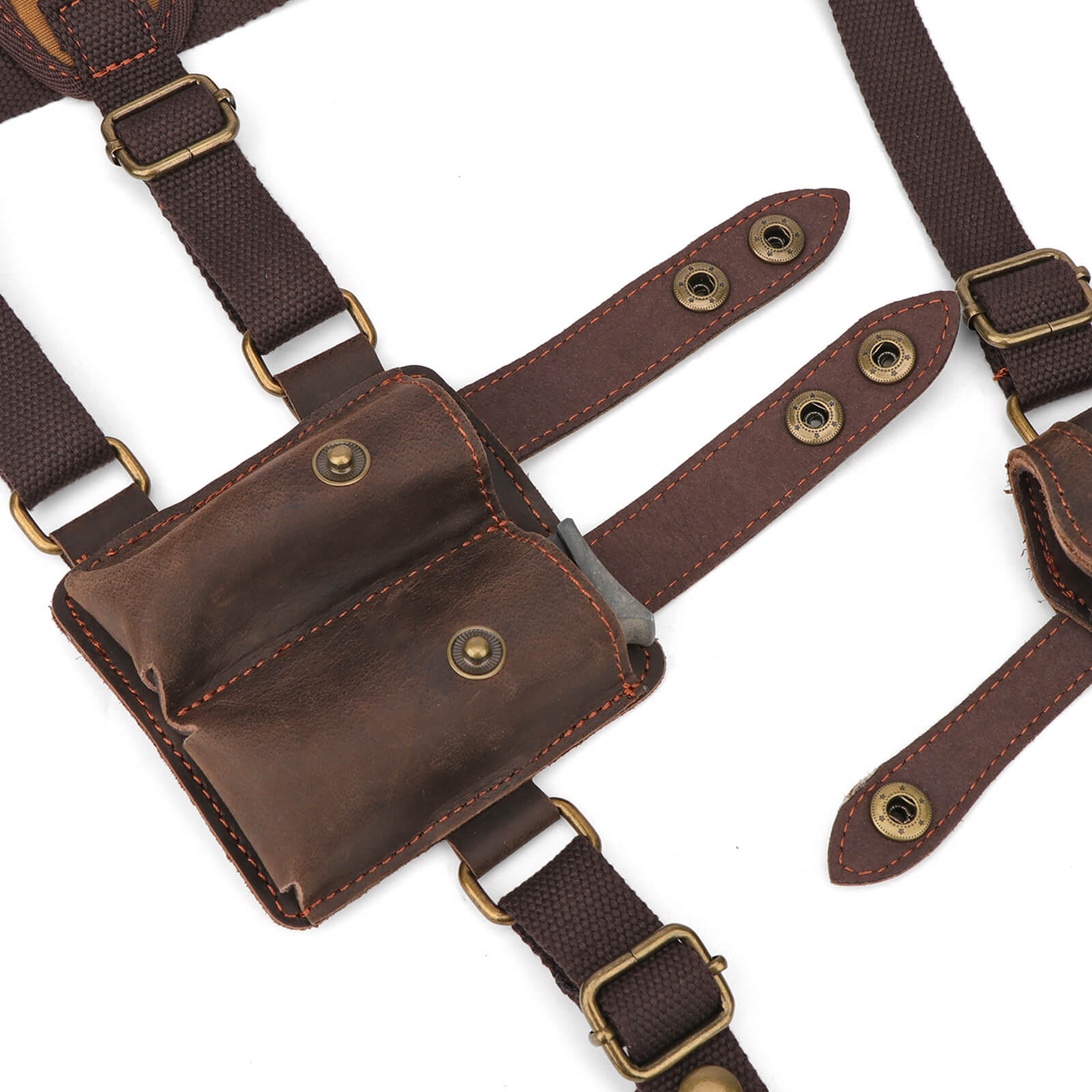 Horizontal Shoulder Holster System Harness-Double Mag Pouch