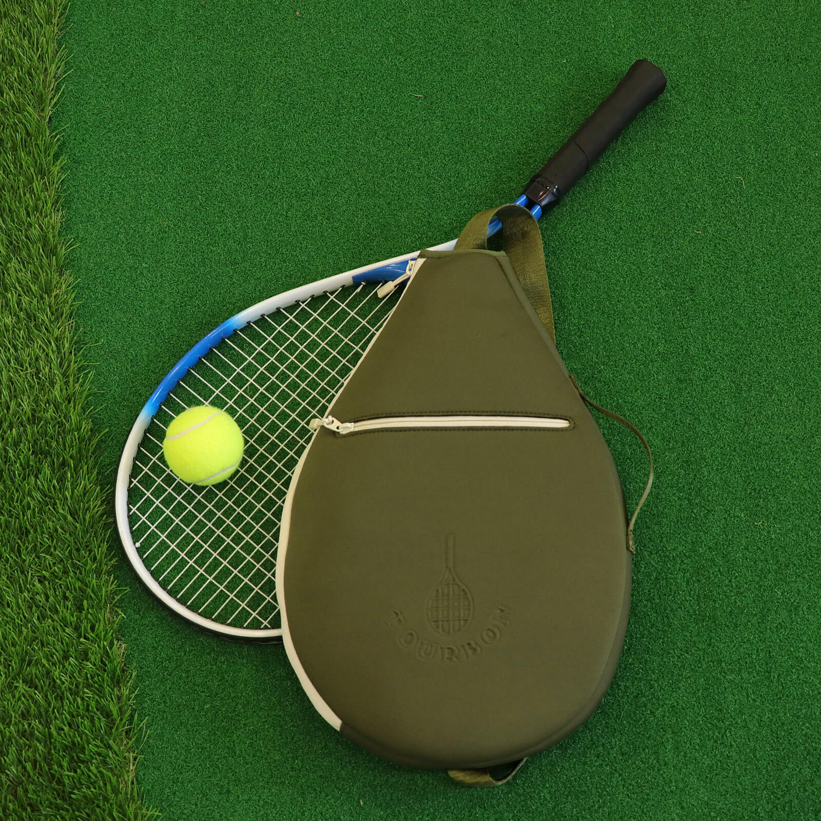 TOURBON Neoprene Tennis Bag Lightweight Badminton Squash Racquets Cover Sling Bag 