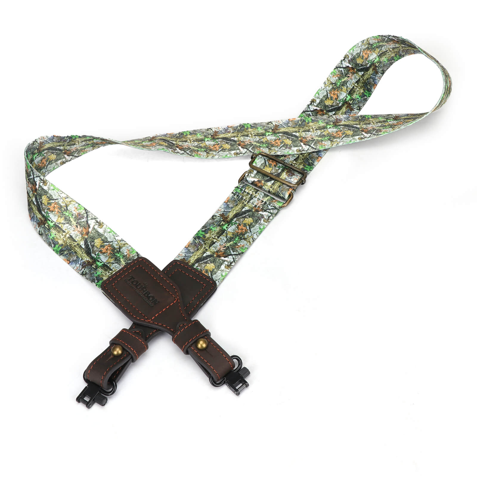 TOURBON Hunting Sling 2" Cotton Webbing and Genuine Leather