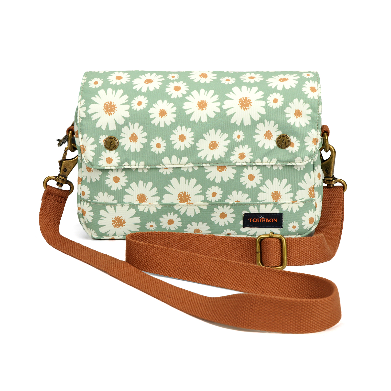Tourbon Vintage Canvas Bike Handlebar Bag & Crossbody Shoulder Pack
