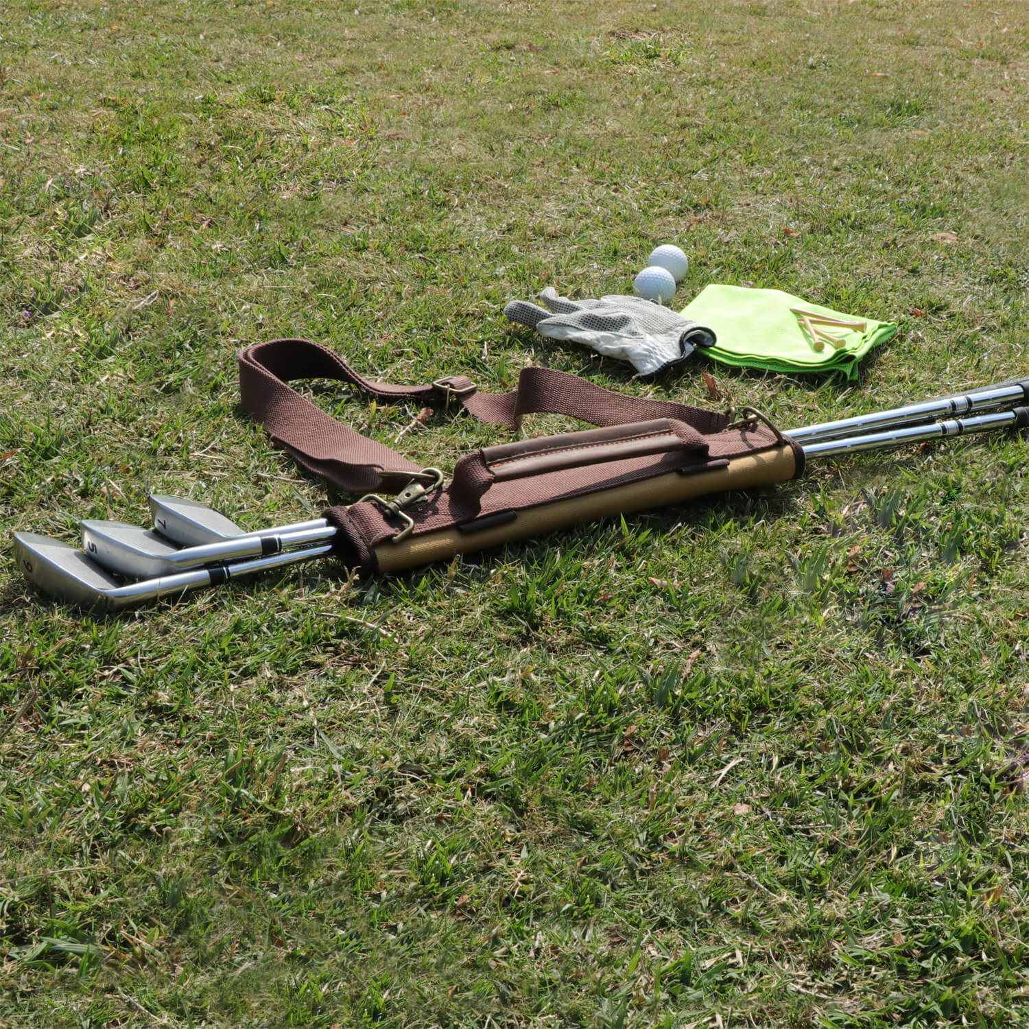 TOURBON Lightweight Canvas Golf Club Carrier Sleeves Bag