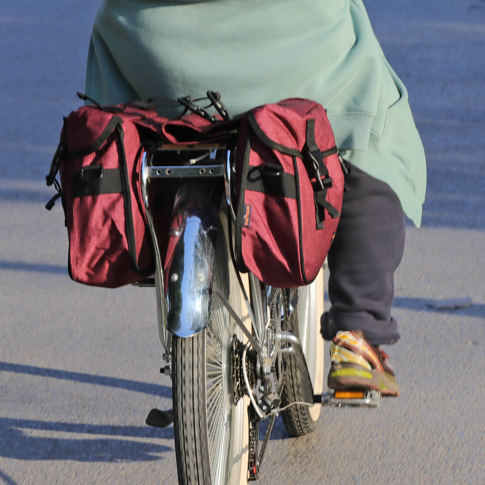 TOURBON Double Pannier Bike Rear Rack Trunk Bag 