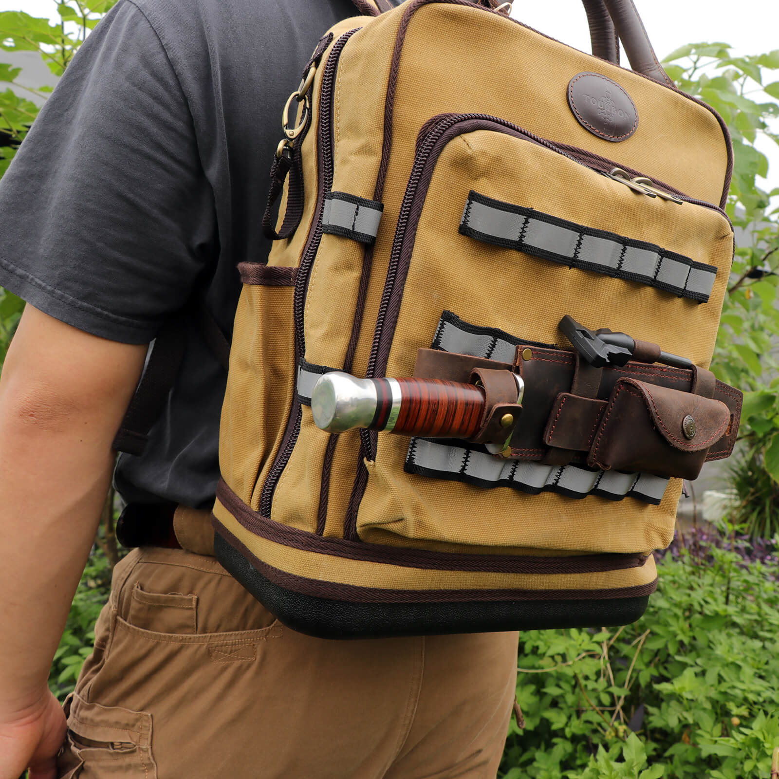 Tourbon Leather Fixed Blade Knives Sheath Horizontal & Vertical for Belt 