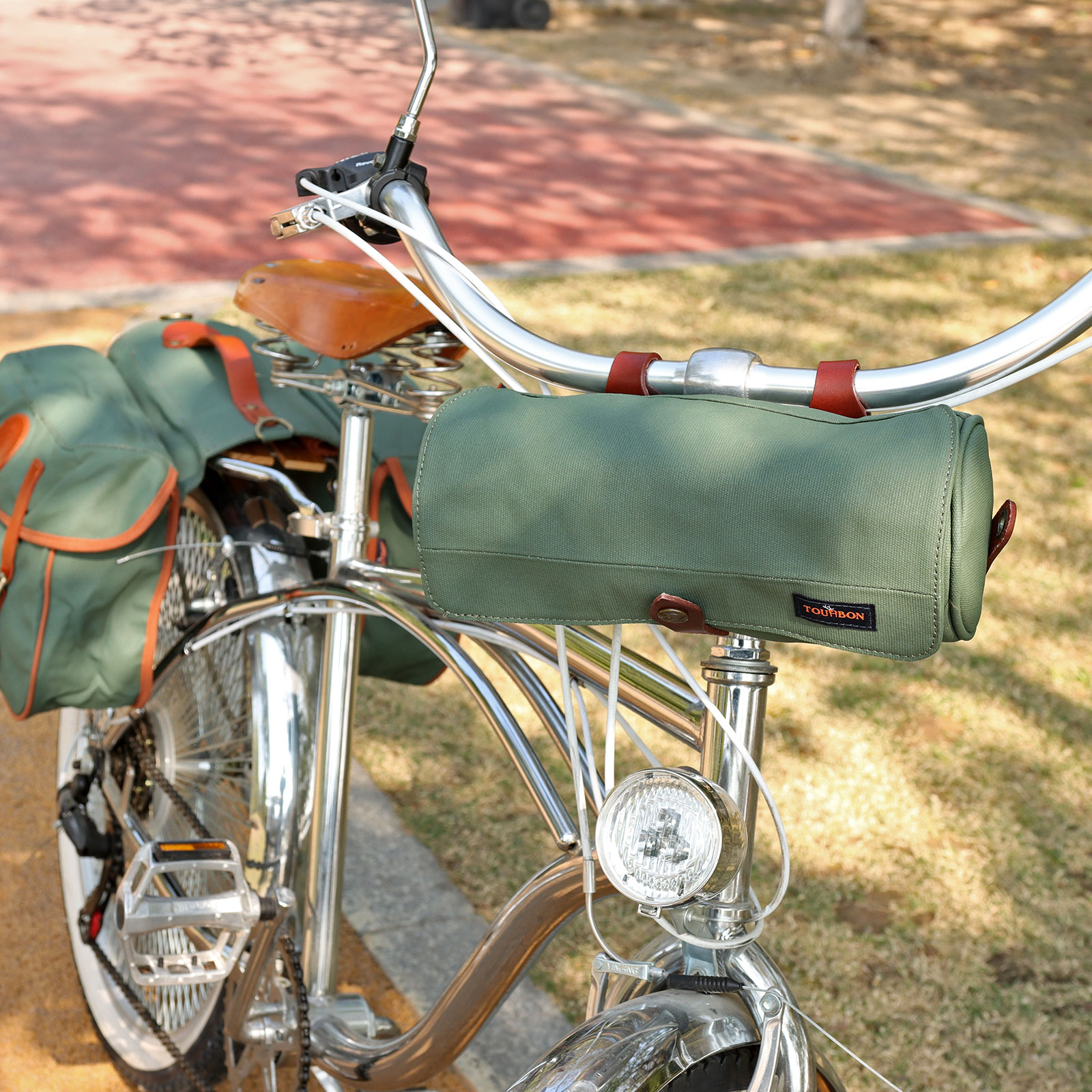 TOURBON Bicycle Handlebar Bag Top Tube Pouch 