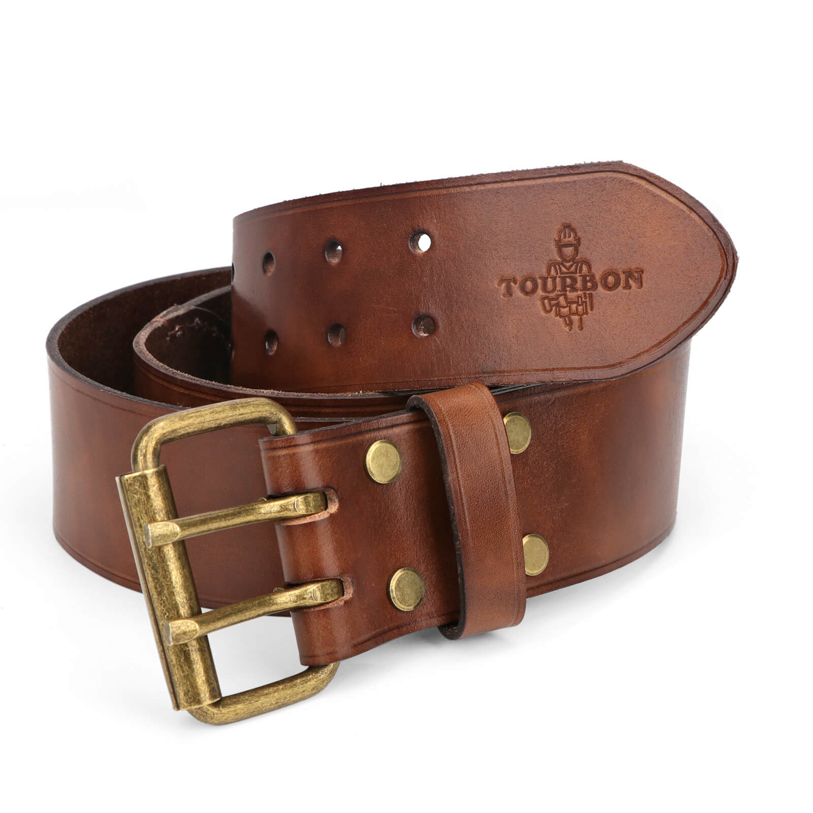 TOURBON Tool Belt 40-inch Leather Work Waist Belt