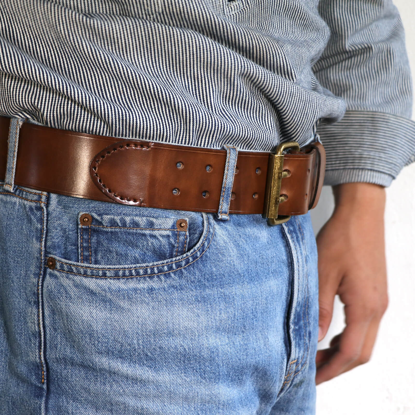 TOURBON Tool Belt 40-inch Leather Work Waist Belt