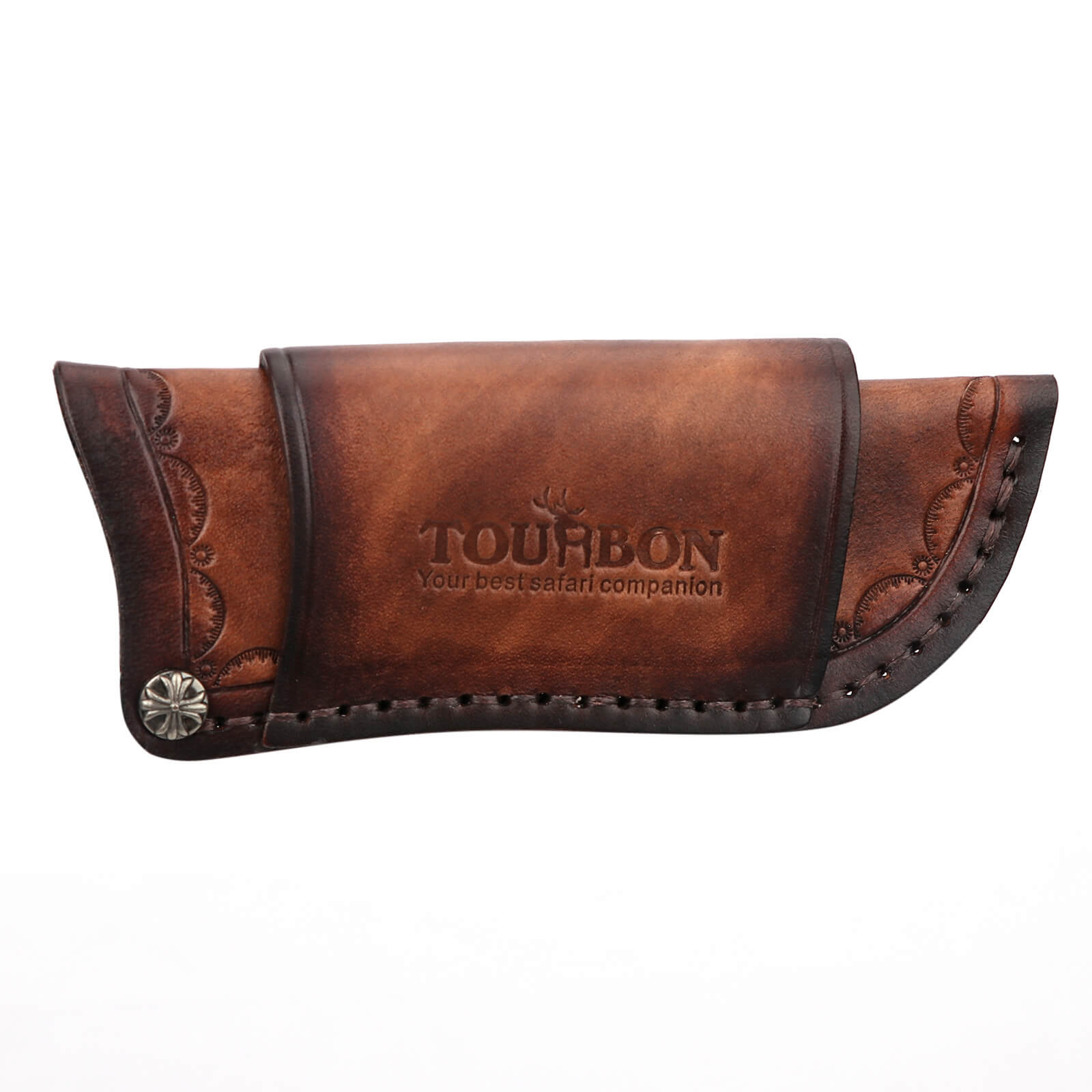 Tourbon Leather Pocket Knife Pouch with Belt Loop for Camping
