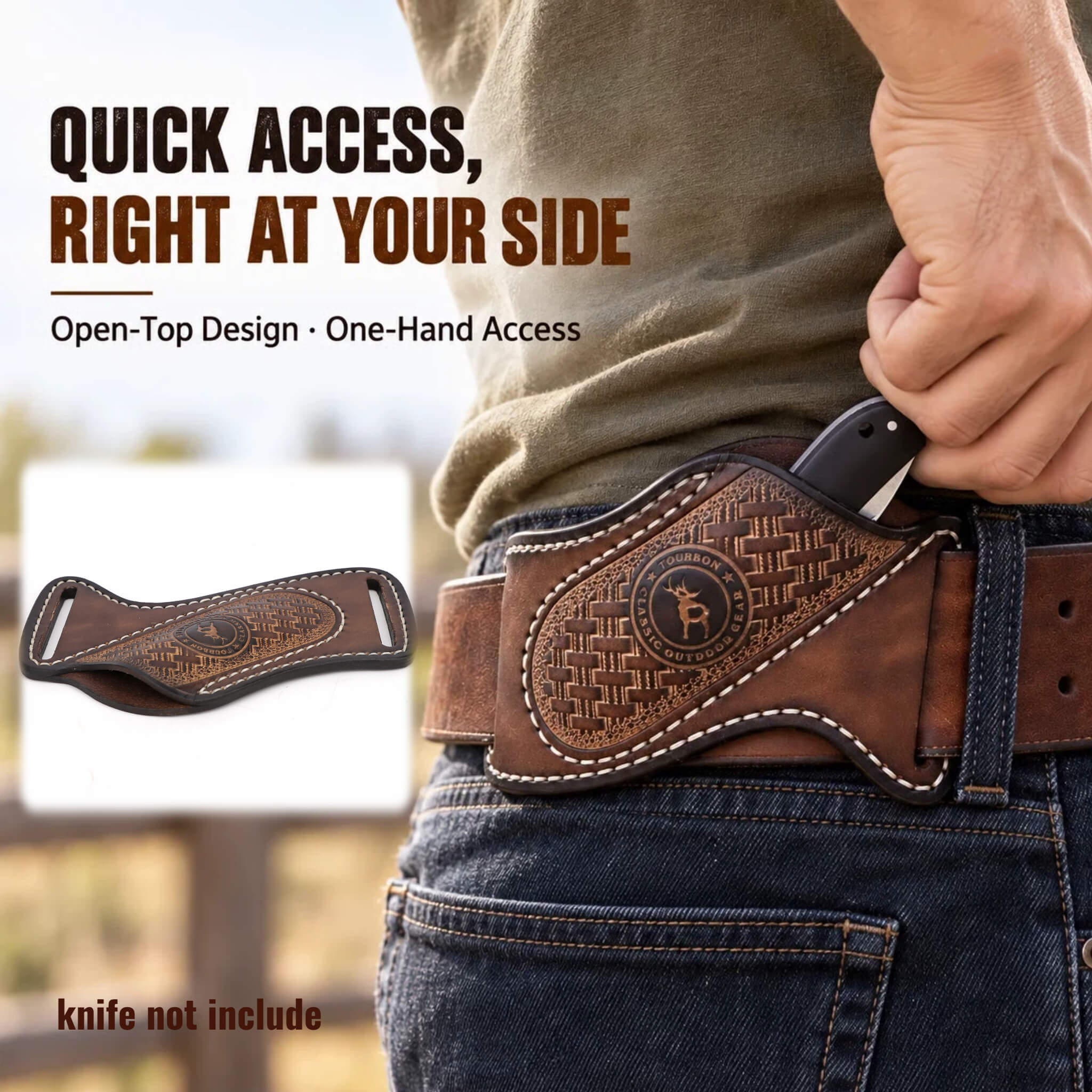 leather edc knife sheath