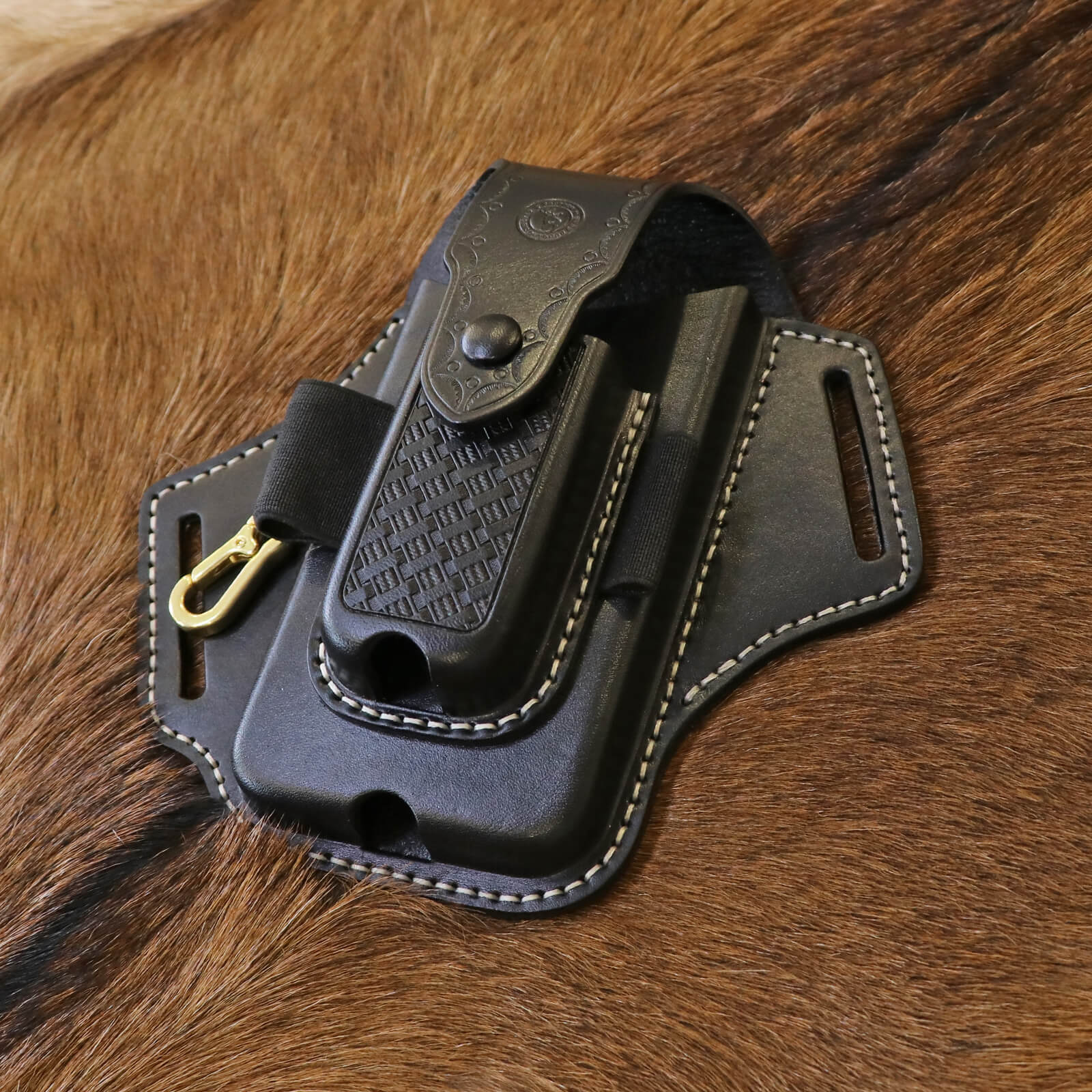 Tourbon Leather Cell Phone Holster Pouch Case Tool Multitool Sheath