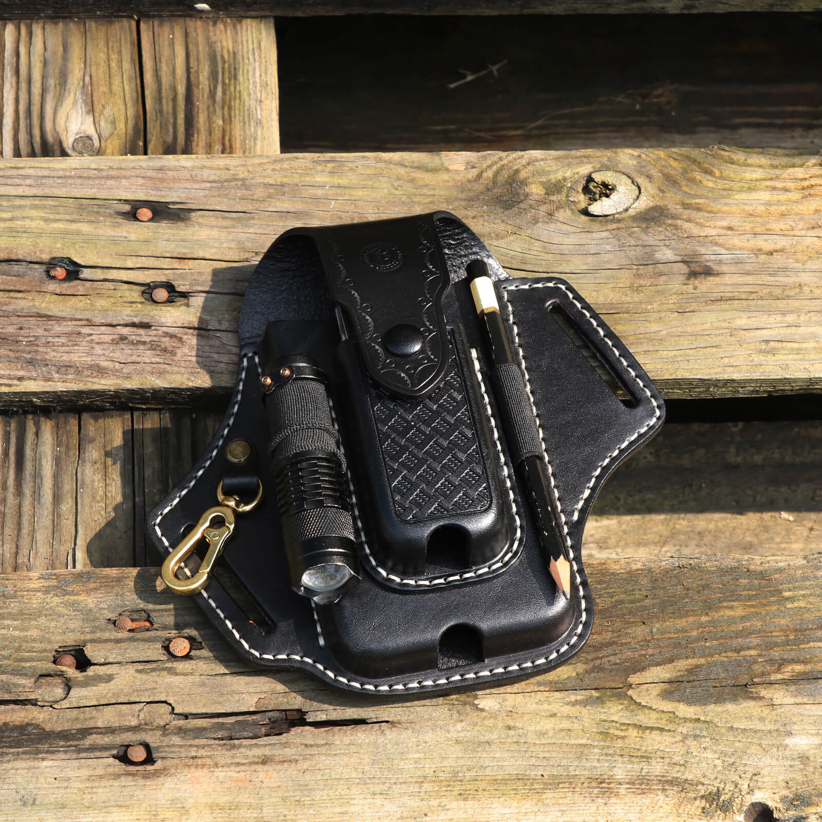 Tourbon Leather Cell Phone Holster Pouch Case Tool Multitool Sheath