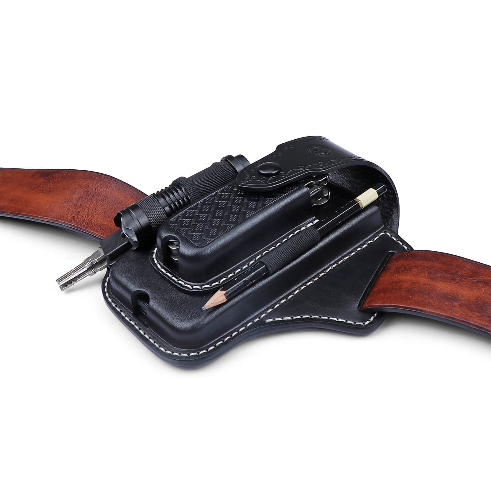 Tourbon Leather Cell Phone Holster Pouch Case Tool Multitool Sheath