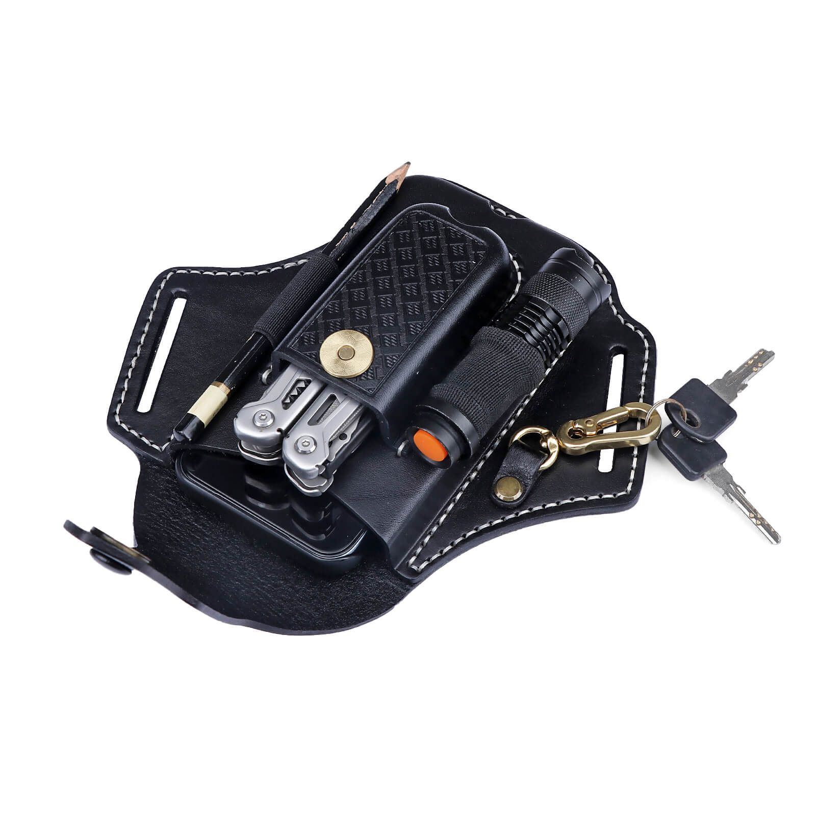 Tourbon Leather Cell Phone Holster Pouch Case Tool Multitool Sheath